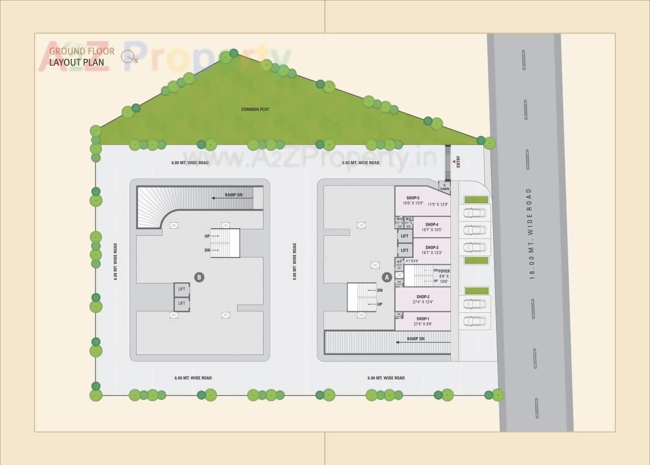 Layout of real estate project Satved Platinum located at Ahmedabad, Ahmedabad, Gujarat