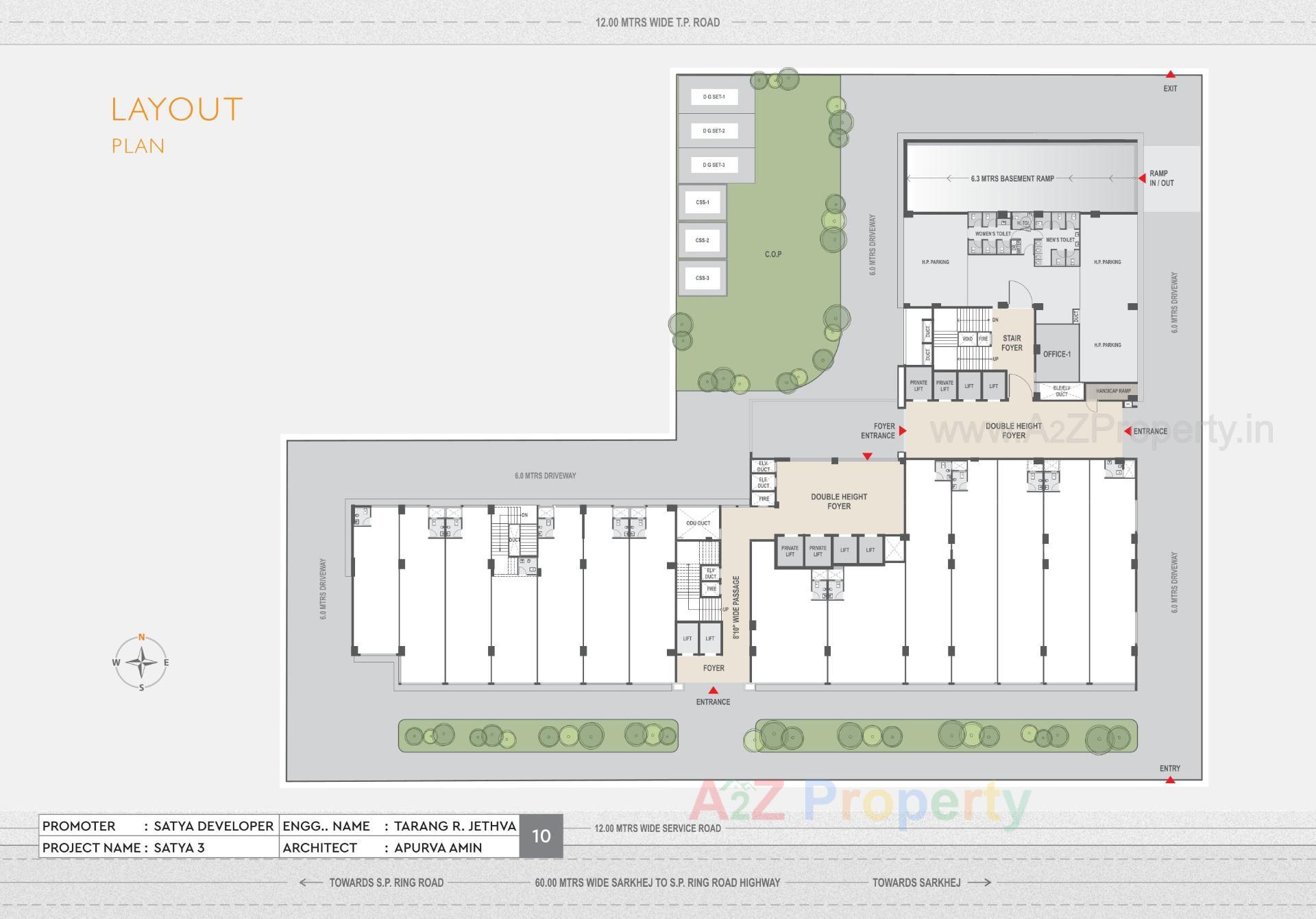 Layout of real estate project Satya located at Sarkhej, Ahmedabad, Gujarat