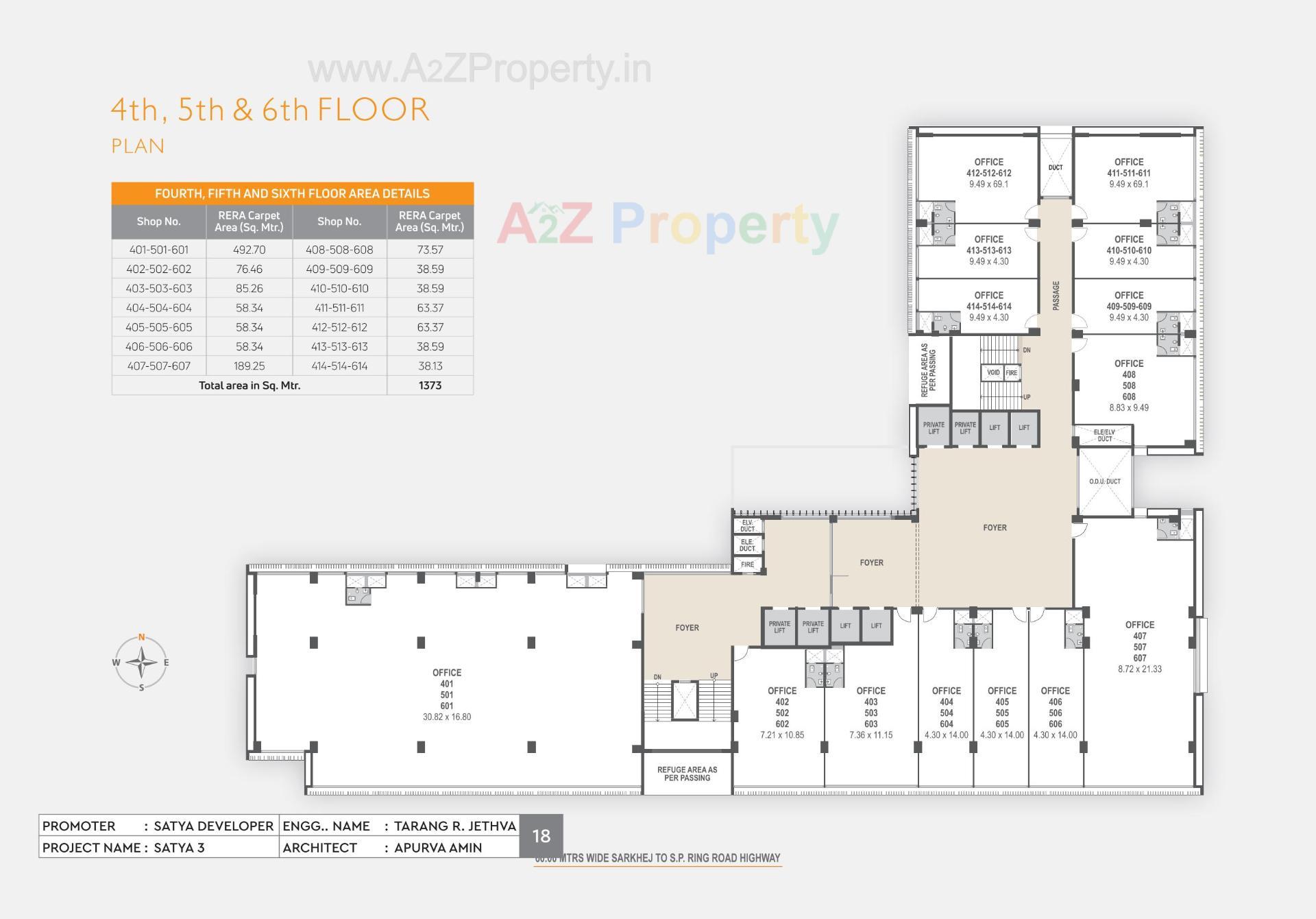 Layout of real estate project Satya located at Sarkhej, Ahmedabad, Gujarat