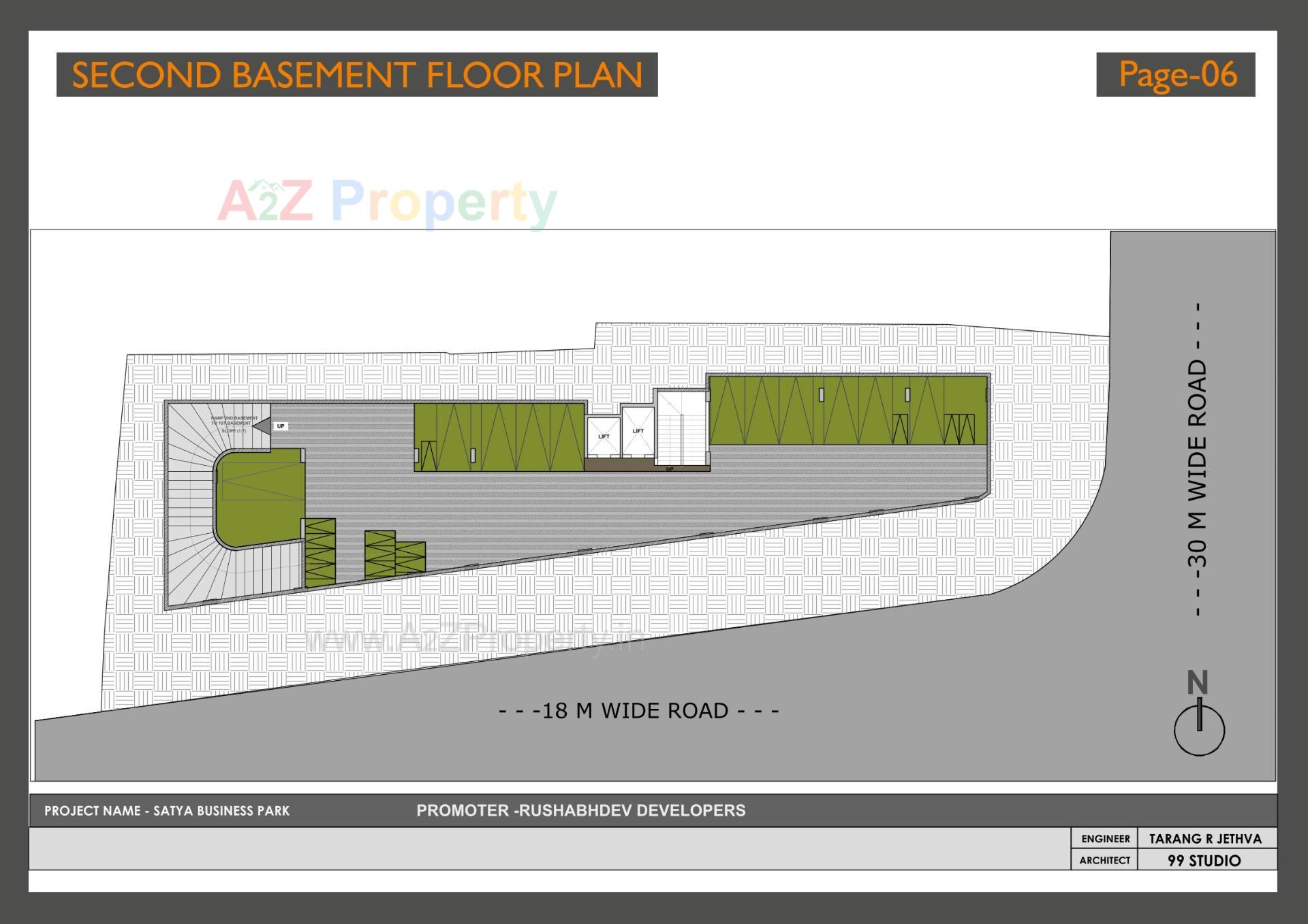 Layout of real estate project Satya Business Park located at Rajpur-hirpur, Ahmedabad, Gujarat