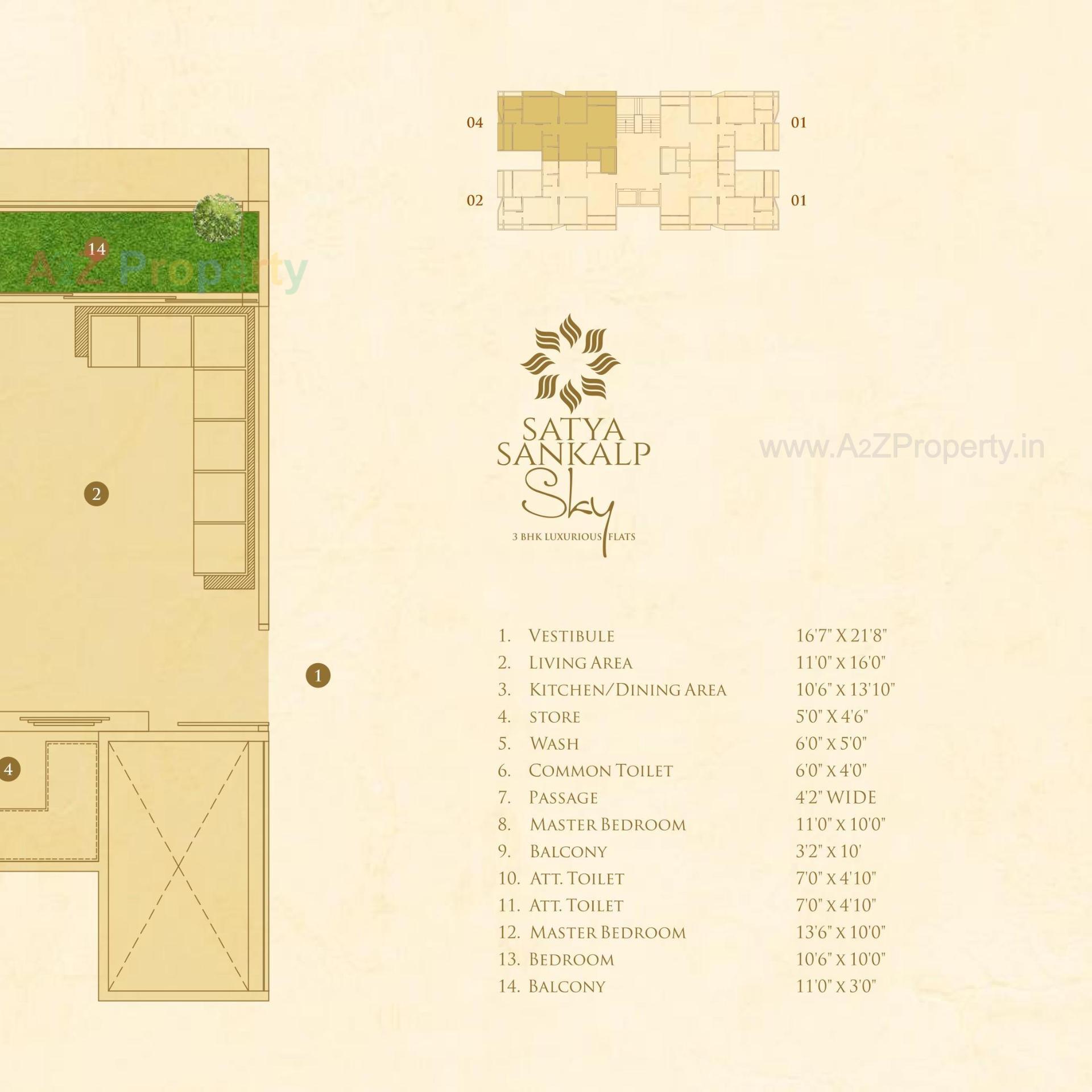 Layout of real estate project Satya Sankalp Sky located at Khoraj, Ahmedabad, Gujarat