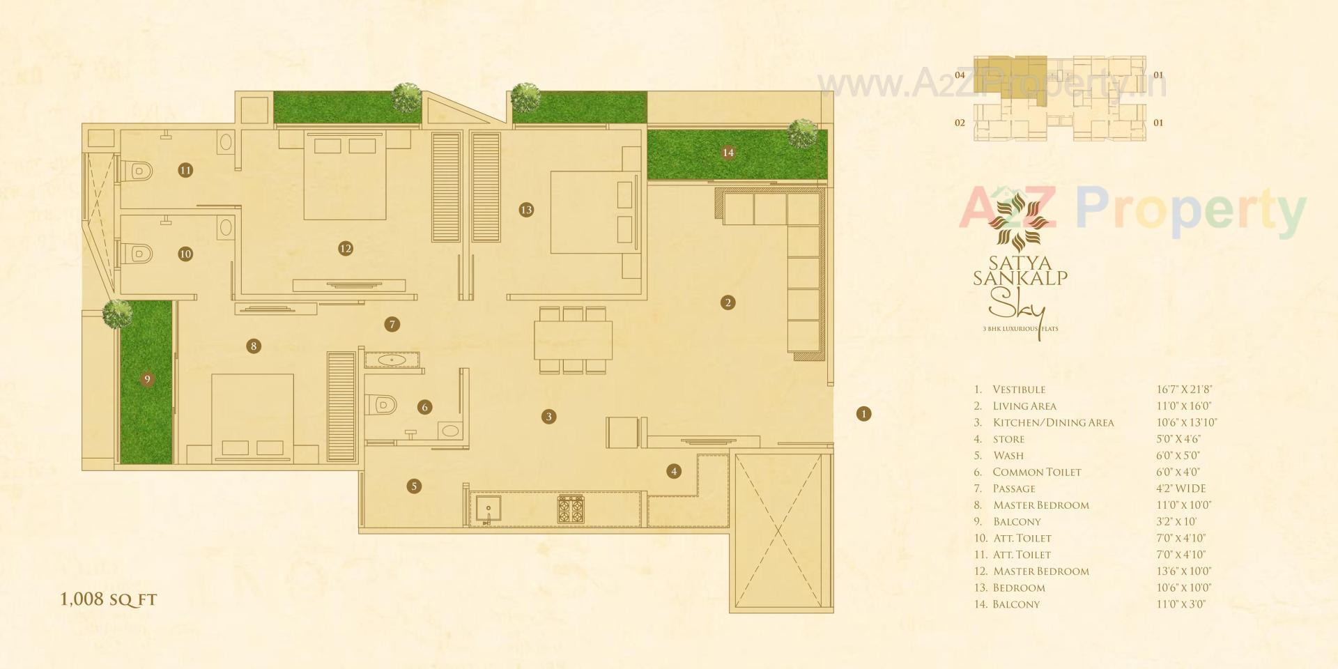 Layout of real estate project Satya Sankalp Sky located at Khoraj, Ahmedabad, Gujarat
