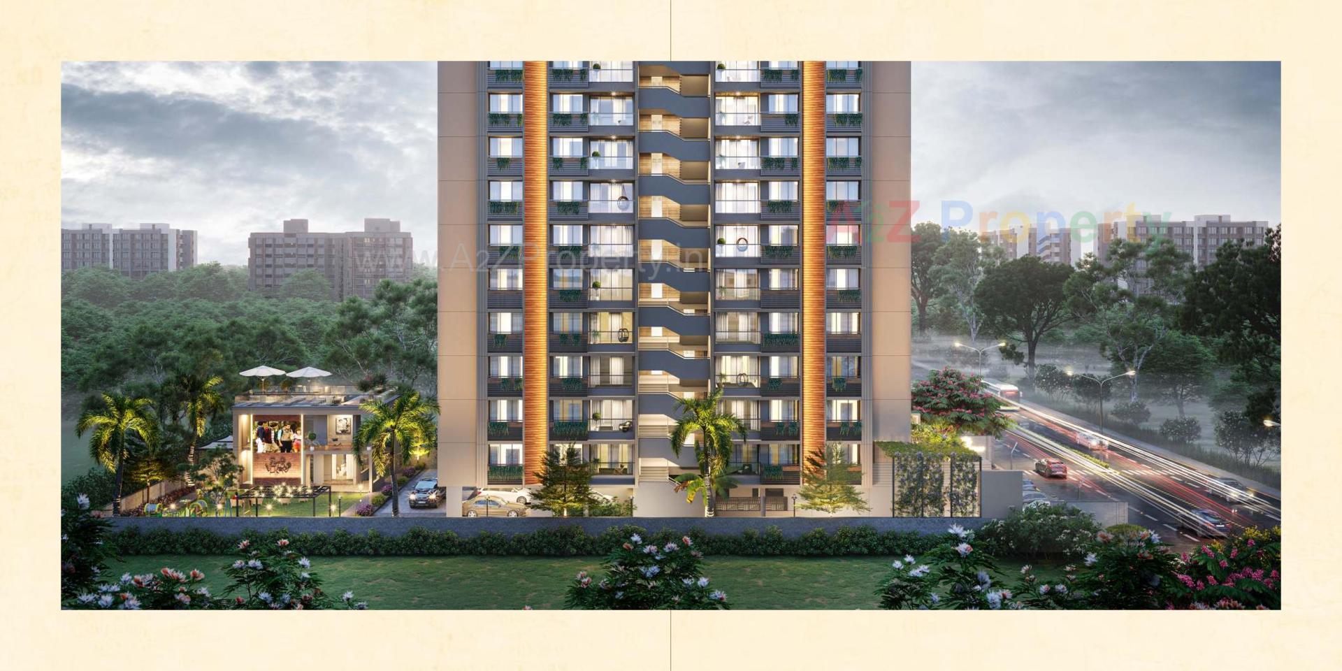 3D Elevation of real estate project Satya Sankalp Sky located at Khoraj, Ahmedabad, Gujarat