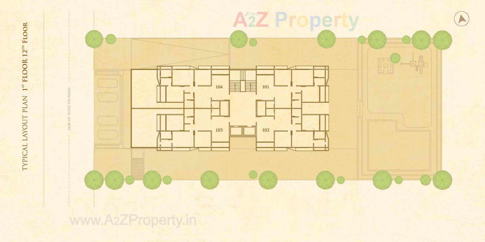 Layout of real estate project Satya Sankalp Sky located at Khoraj, Ahmedabad, Gujarat