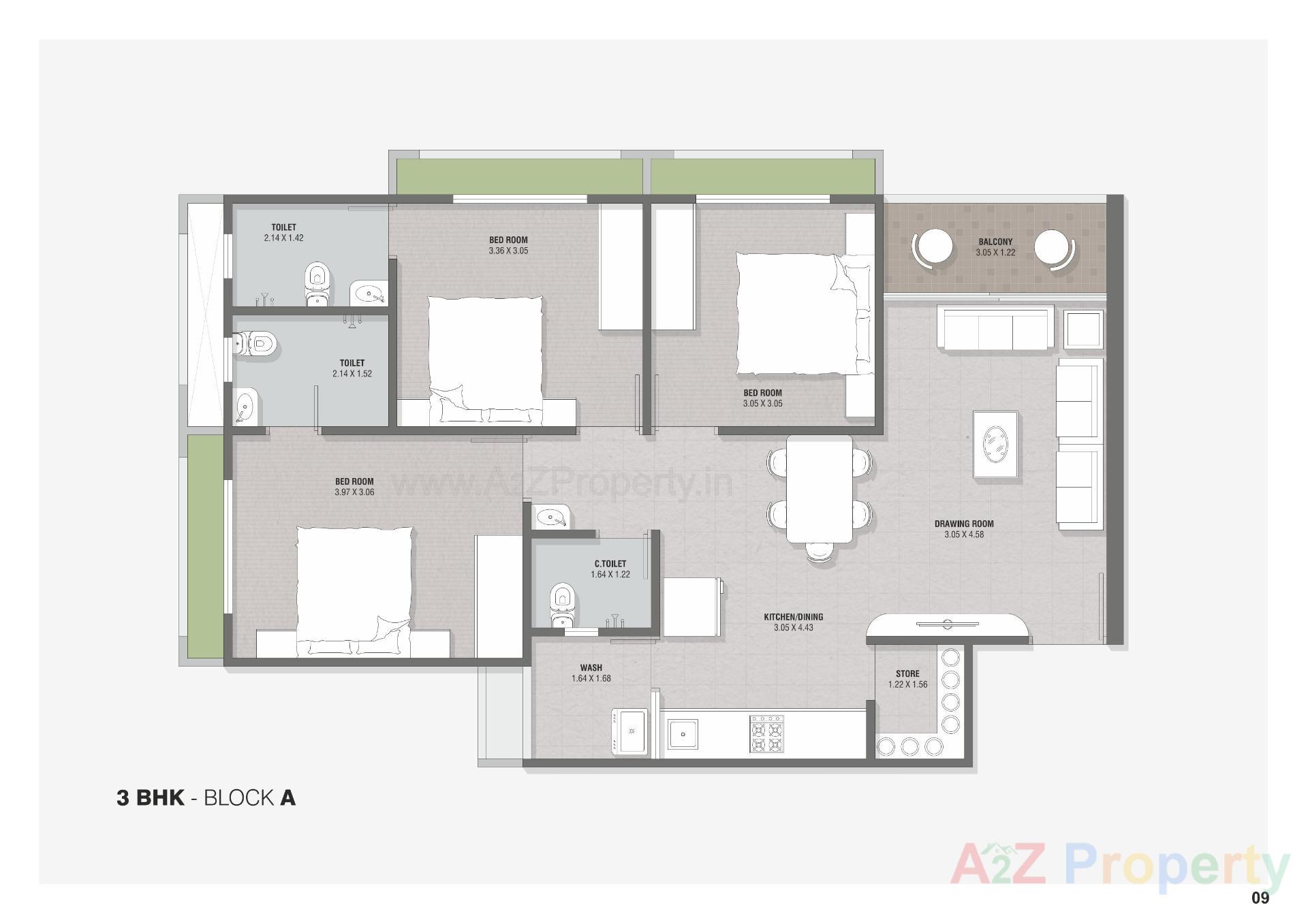 Layout of real estate project Satyaa Height located at Ahmedabad, Ahmedabad, Gujarat