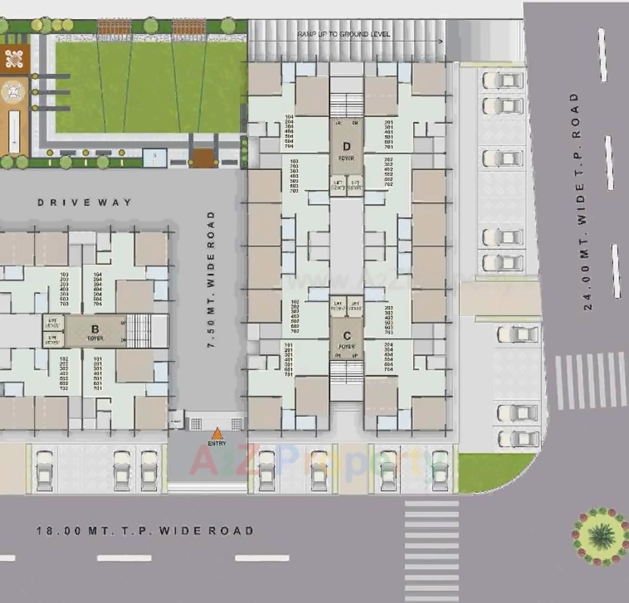 Layout of real estate project Satyagrah Residency located at Nikol, Ahmedabad, Gujarat