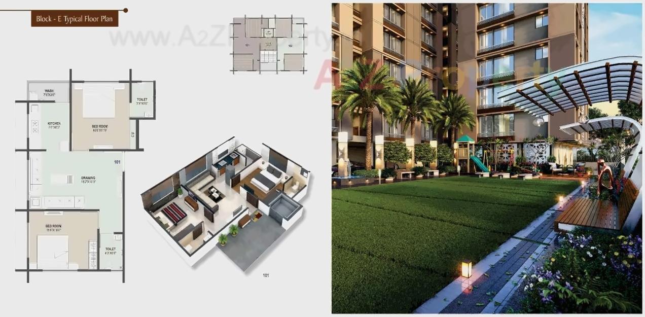 3D Elevation of real estate project Satyagrah Residency located at Nikol, Ahmedabad, Gujarat