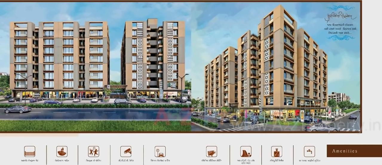 3D Elevation of real estate project Satyagrah Residency located at Nikol, Ahmedabad, Gujarat