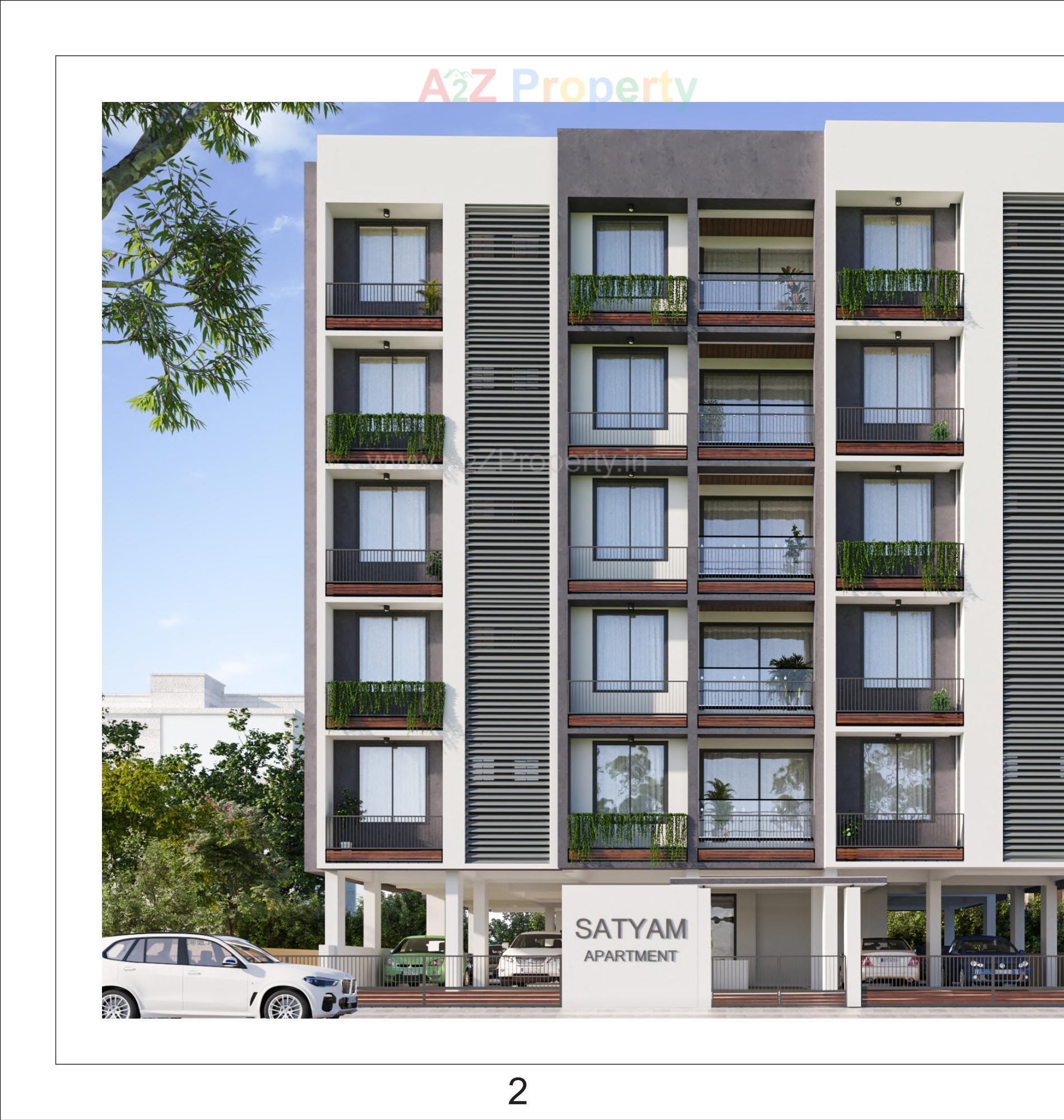 3D Elevation of real estate project Satyam Apartment located at Wadaj, Ahmedabad, Gujarat