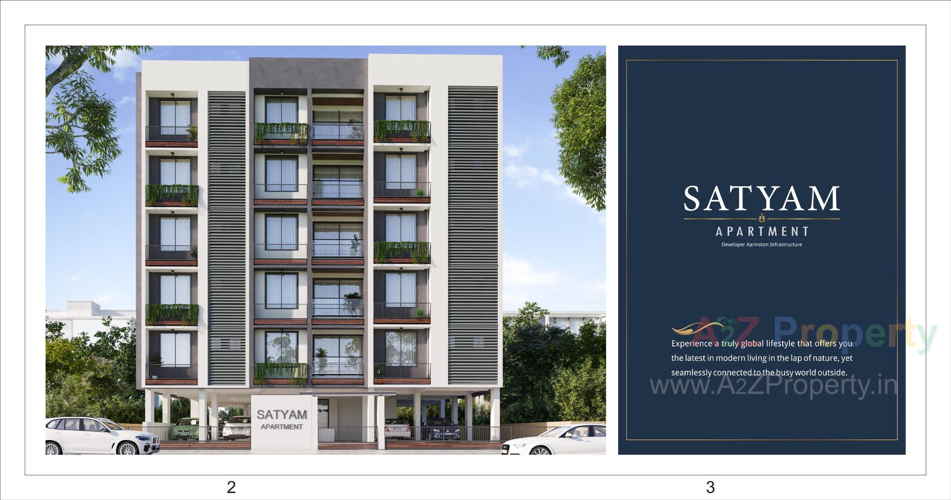3D Elevation of real estate project Satyam Apartment located at Wadaj, Ahmedabad, Gujarat