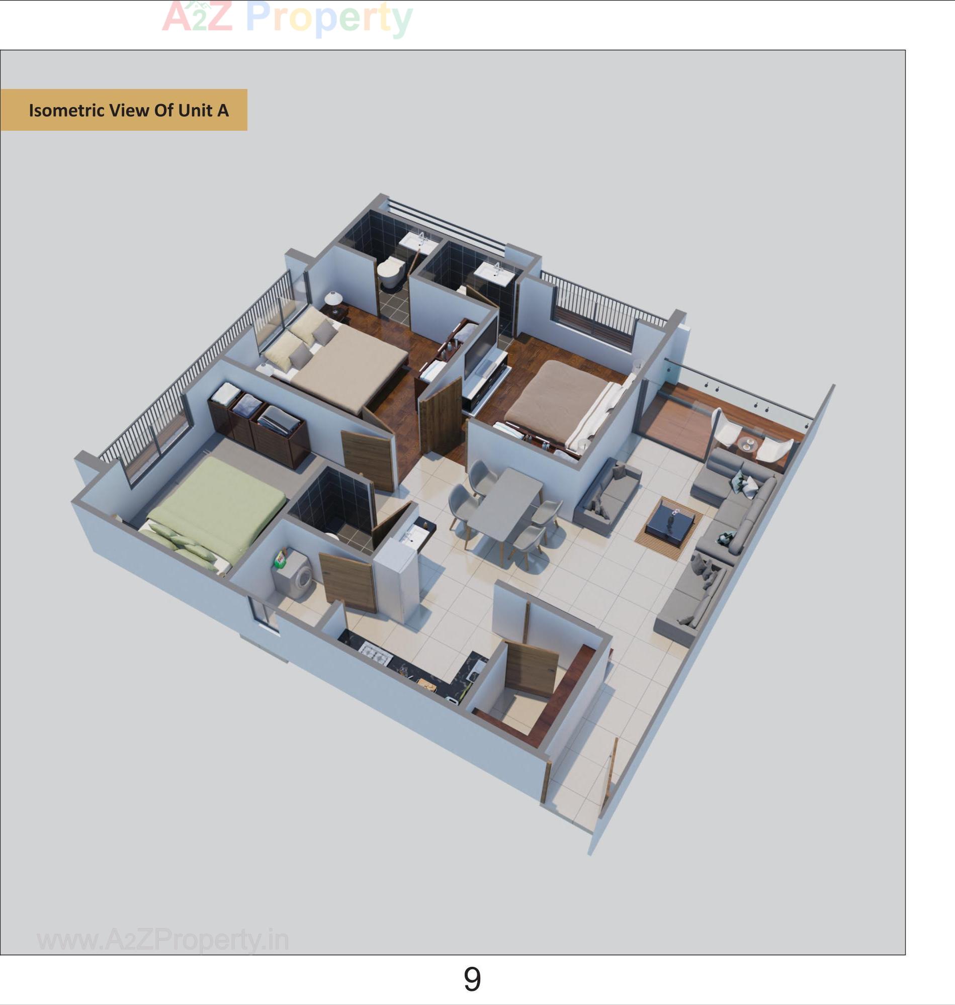 Layout of real estate project Satyam Apartment located at Wadaj, Ahmedabad, Gujarat