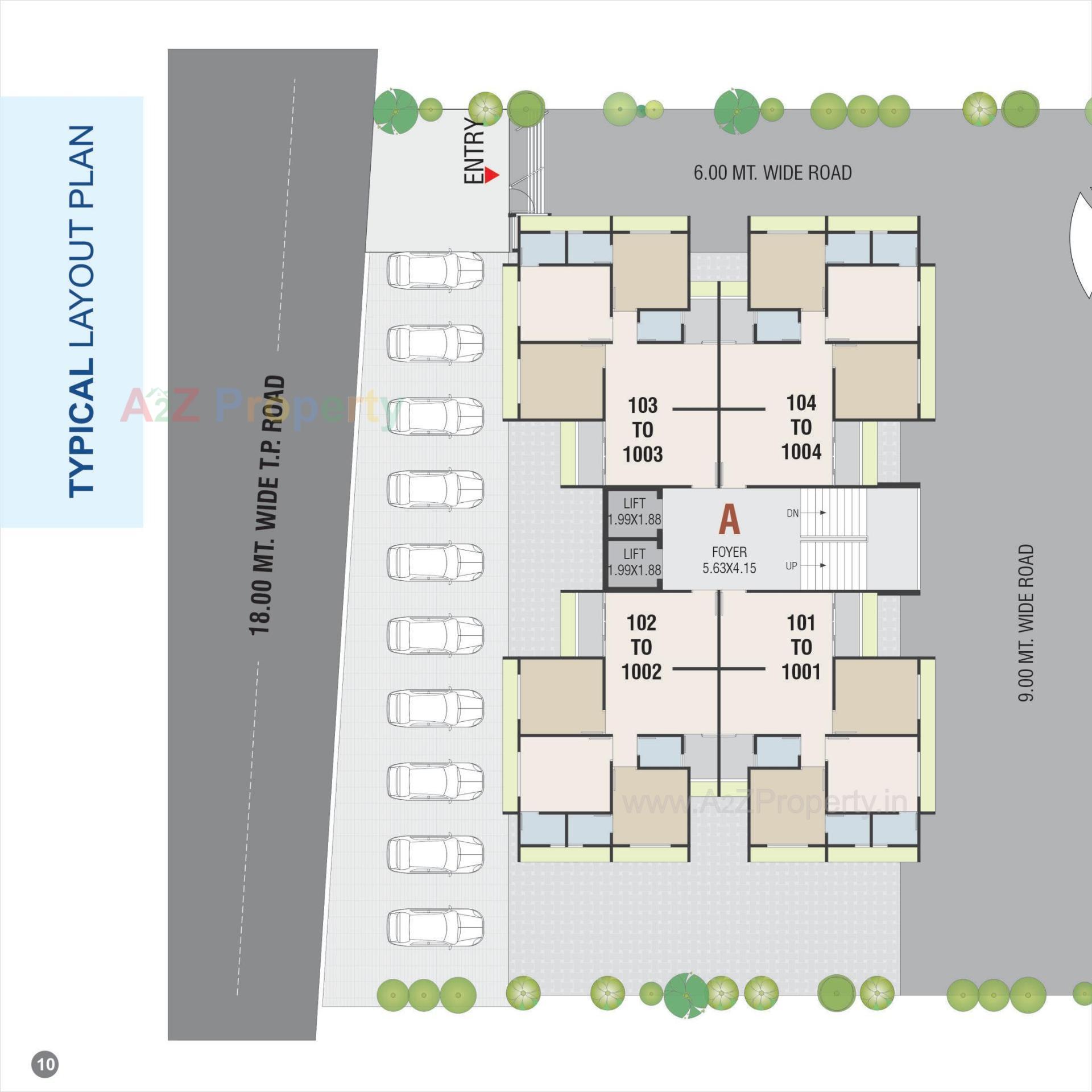 Layout of real estate project Satyam Elegance located at Singarva, Ahmedabad, Gujarat