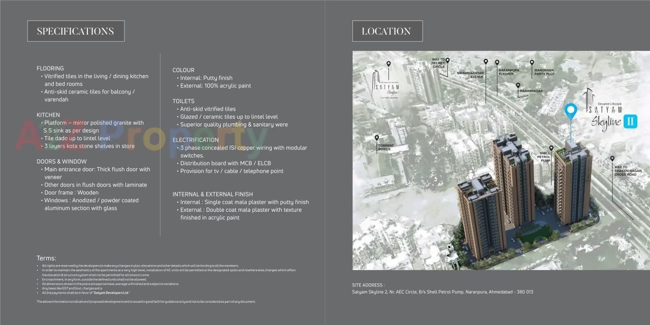  of real estate project Satyam Skyline located at Vadaj, Ahmedabad, Gujarat