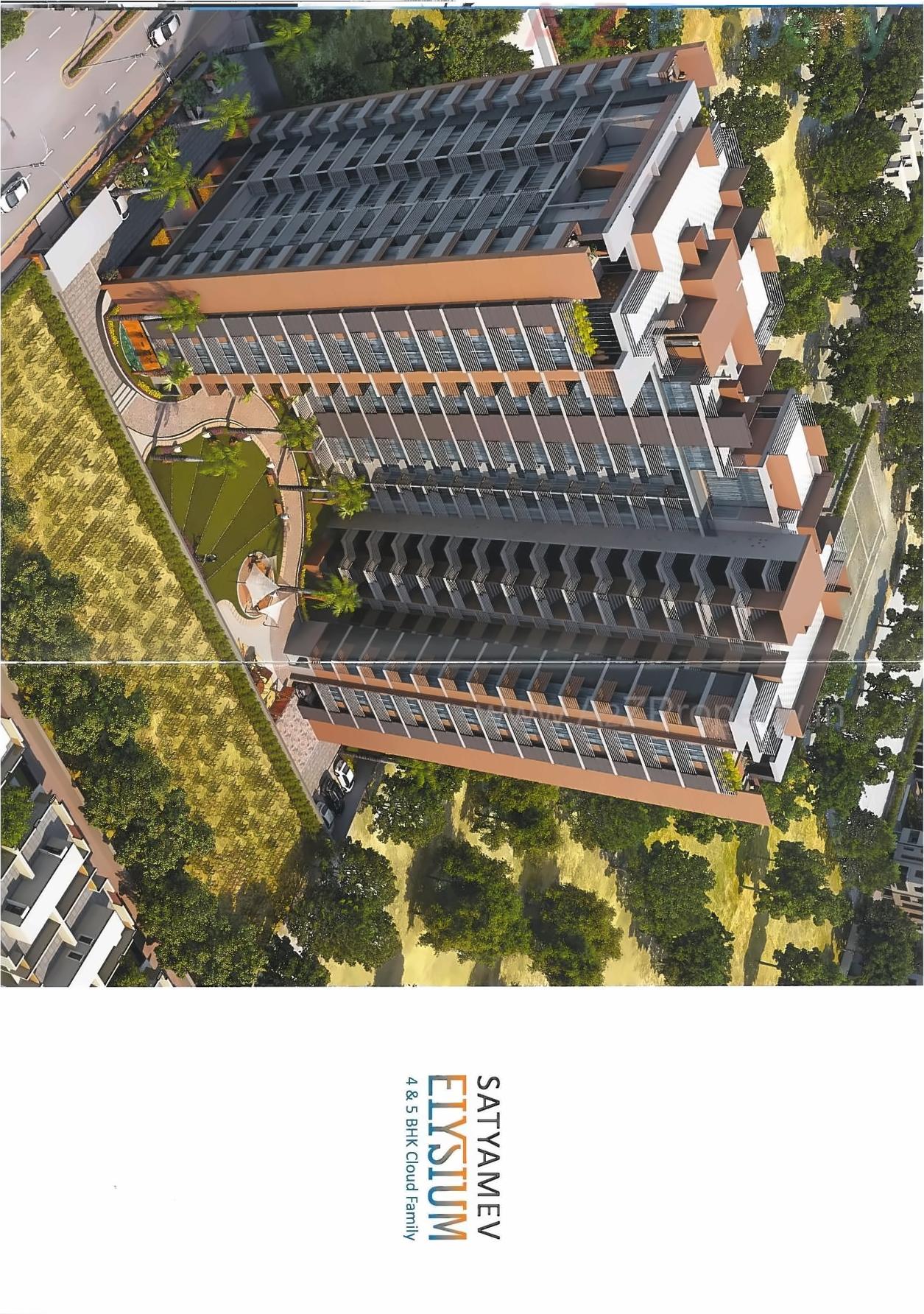 3D Elevation of real estate project Satyamev Elysium located at Sola, Ahmedabad, Gujarat