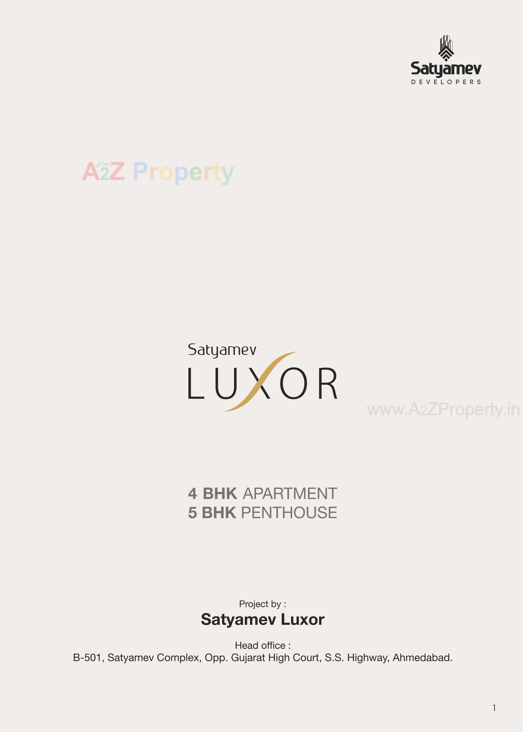  of real estate project Satyamev Luxor located at Ambli, Ahmedabad, Gujarat