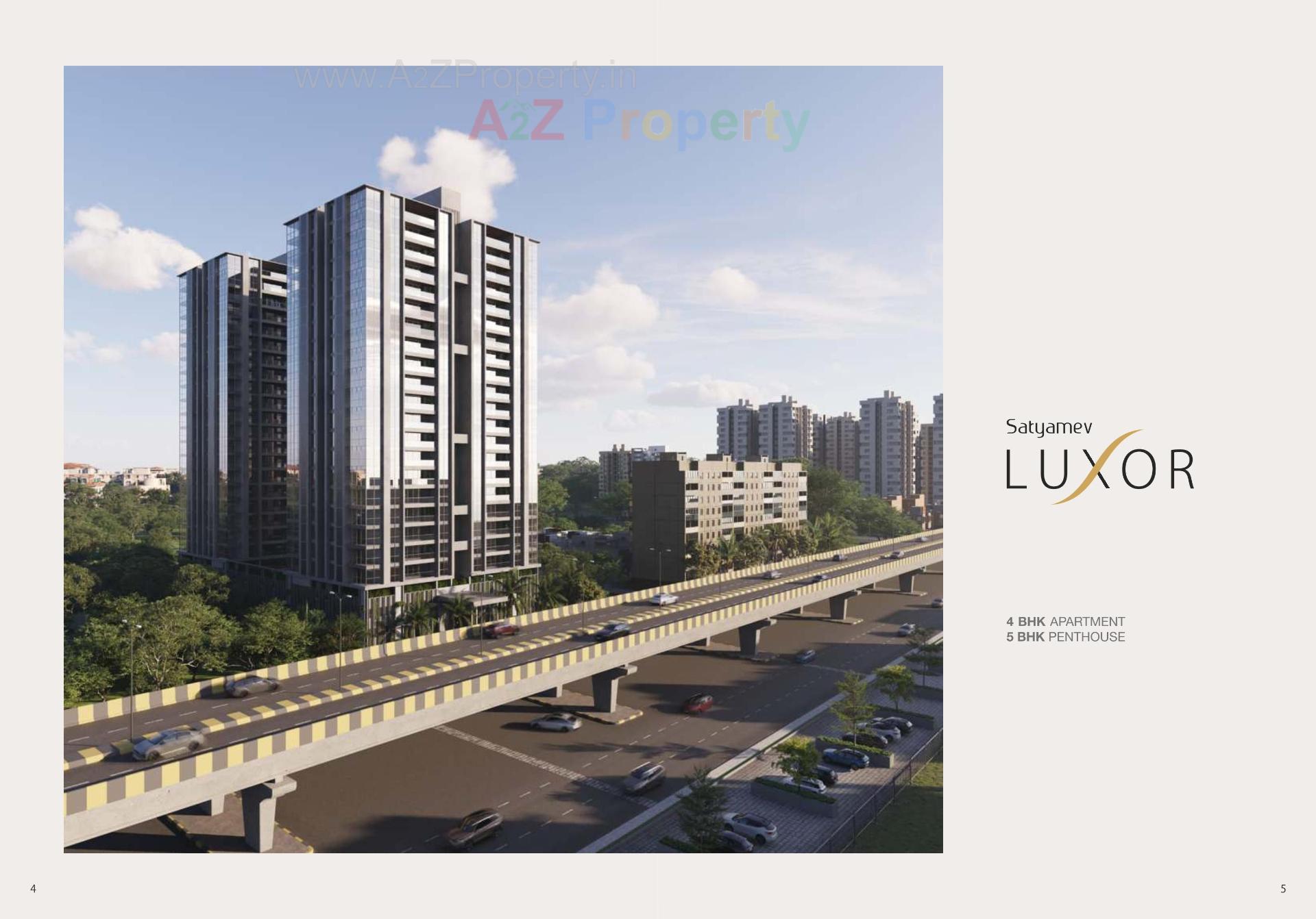 3D Elevation of real estate project Satyamev Luxor located at Ambli, Ahmedabad, Gujarat