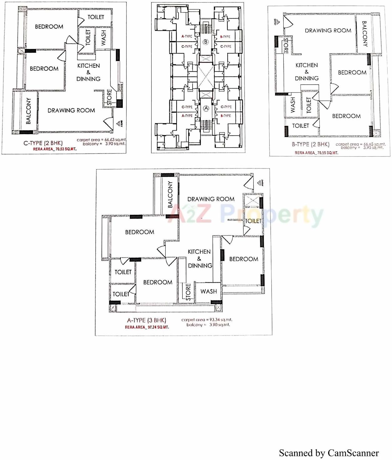 Layout of real estate project Satyamev Royal located at Tragad, Ahmedabad, Gujarat