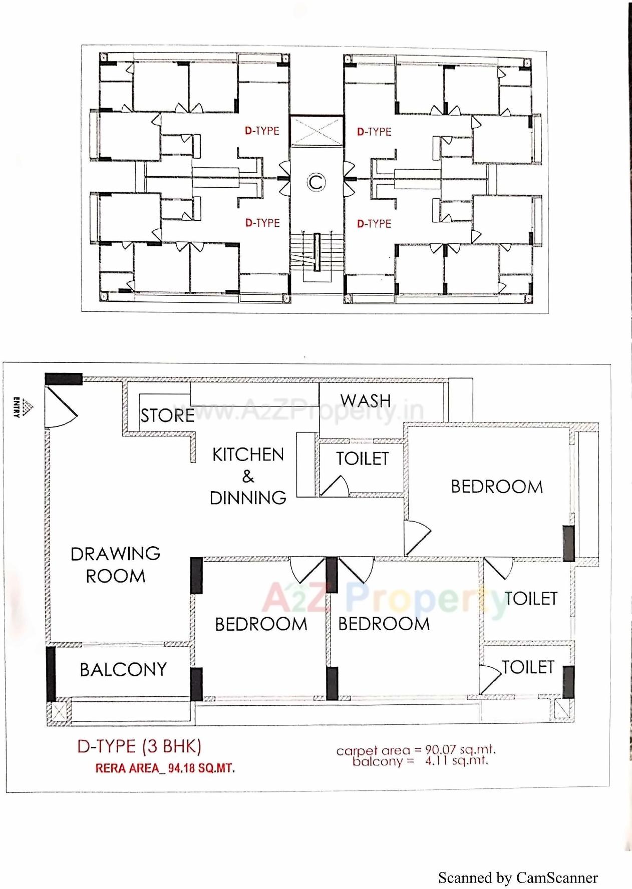 Layout of real estate project Satyamev Royal located at Tragad, Ahmedabad, Gujarat