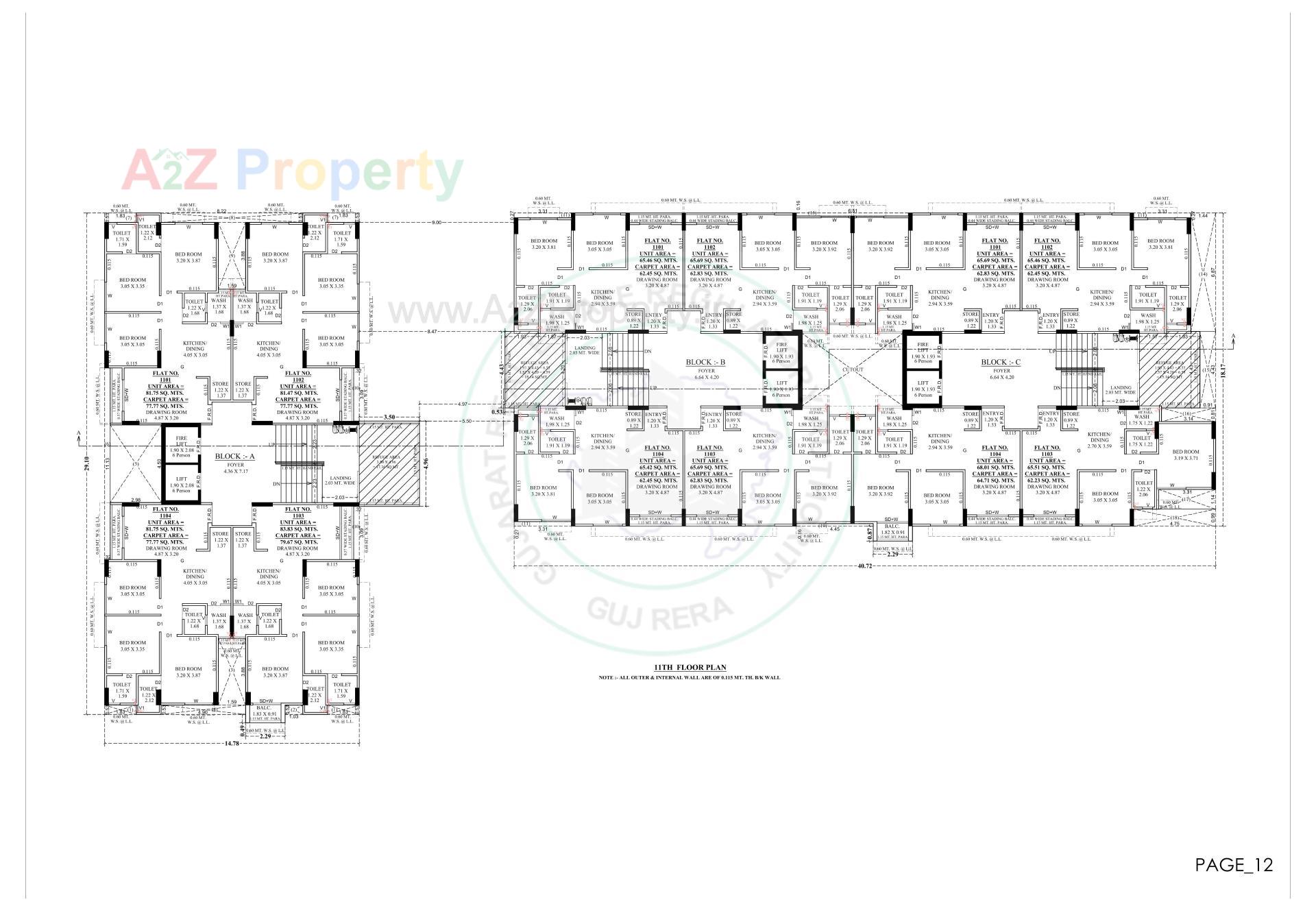 Layout of real estate project Satyamev Royal located at Chandkheda, Ahmedabad, Gujarat