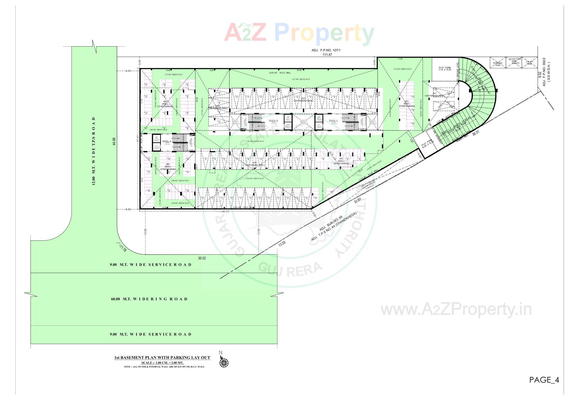 Layout of real estate project Satyamev Royal located at Chandkheda, Ahmedabad, Gujarat