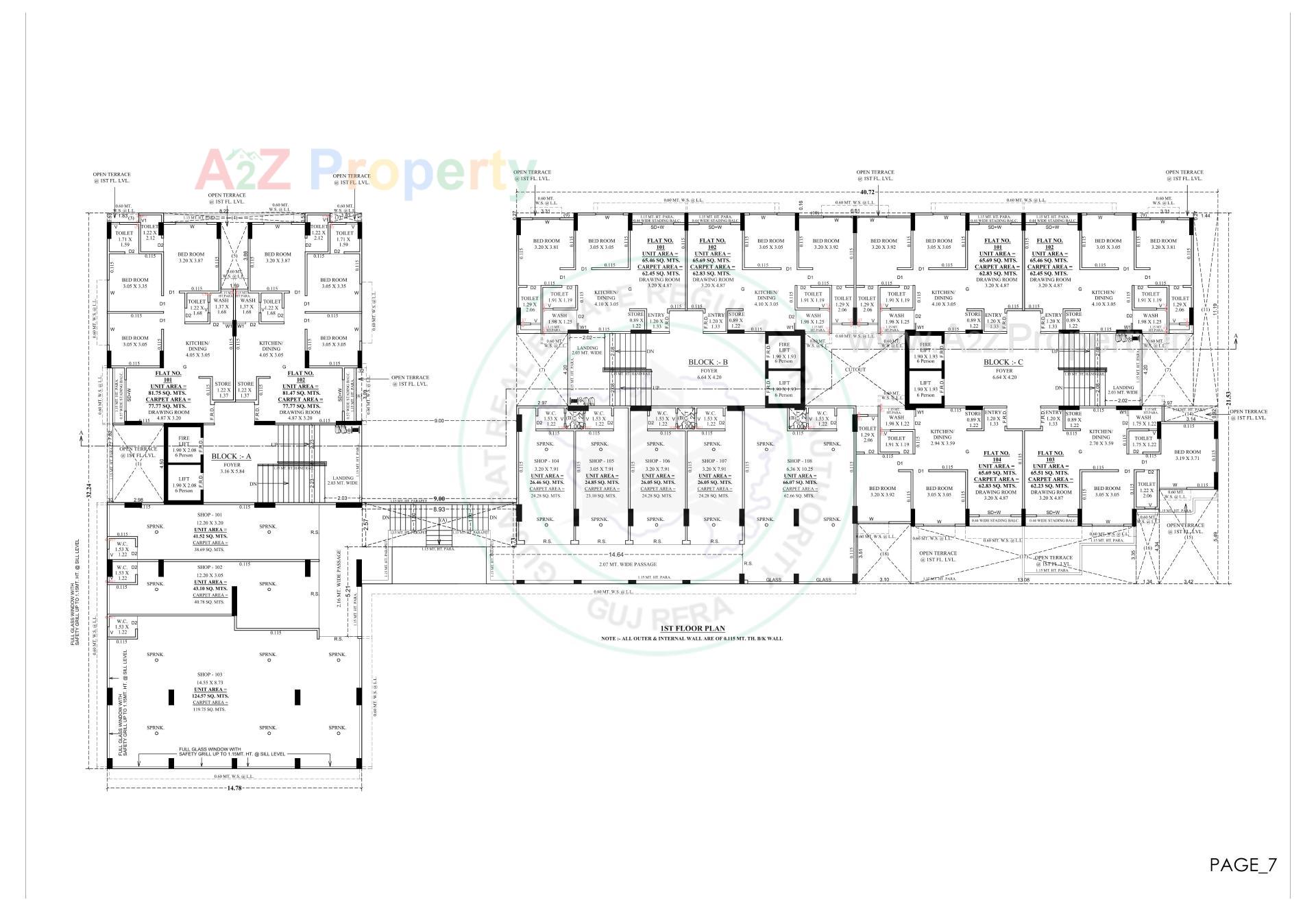 Layout of real estate project Satyamev Royal located at Chandkheda, Ahmedabad, Gujarat