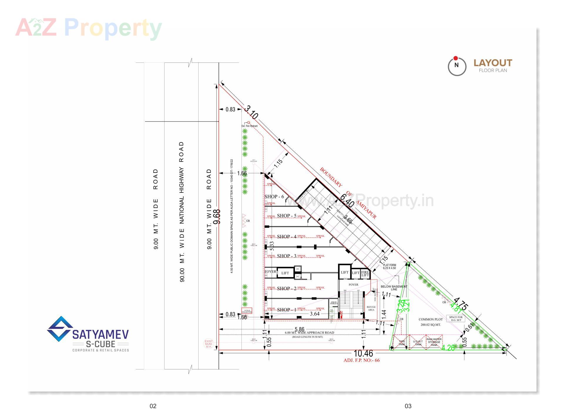 Layout of real estate project Satyamev S Cube located at Ahmedabad, Ahmedabad, Gujarat
