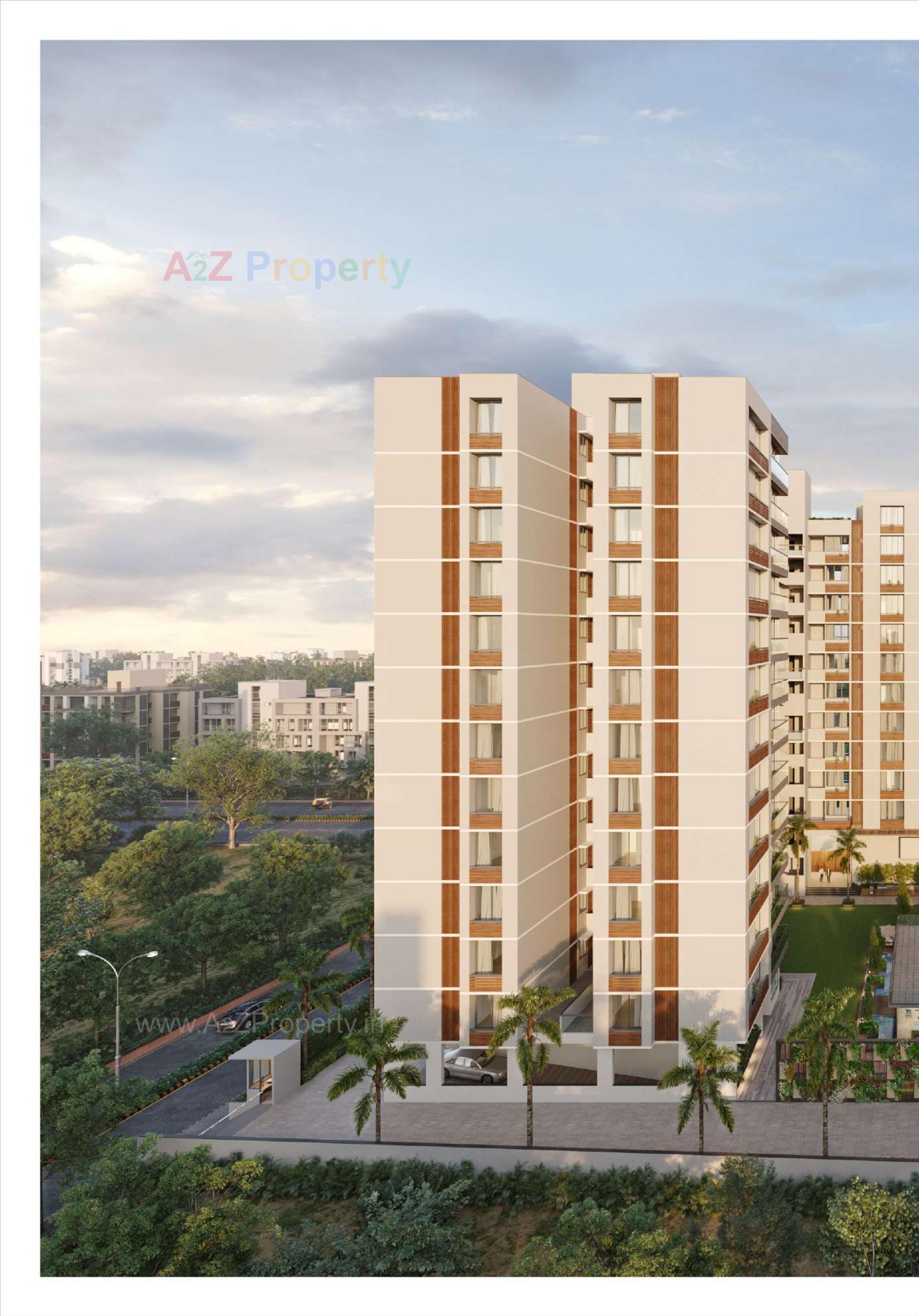 3D Elevation of real estate project Satyamev Serene located at Ahmedabad, Ahmedabad, Gujarat