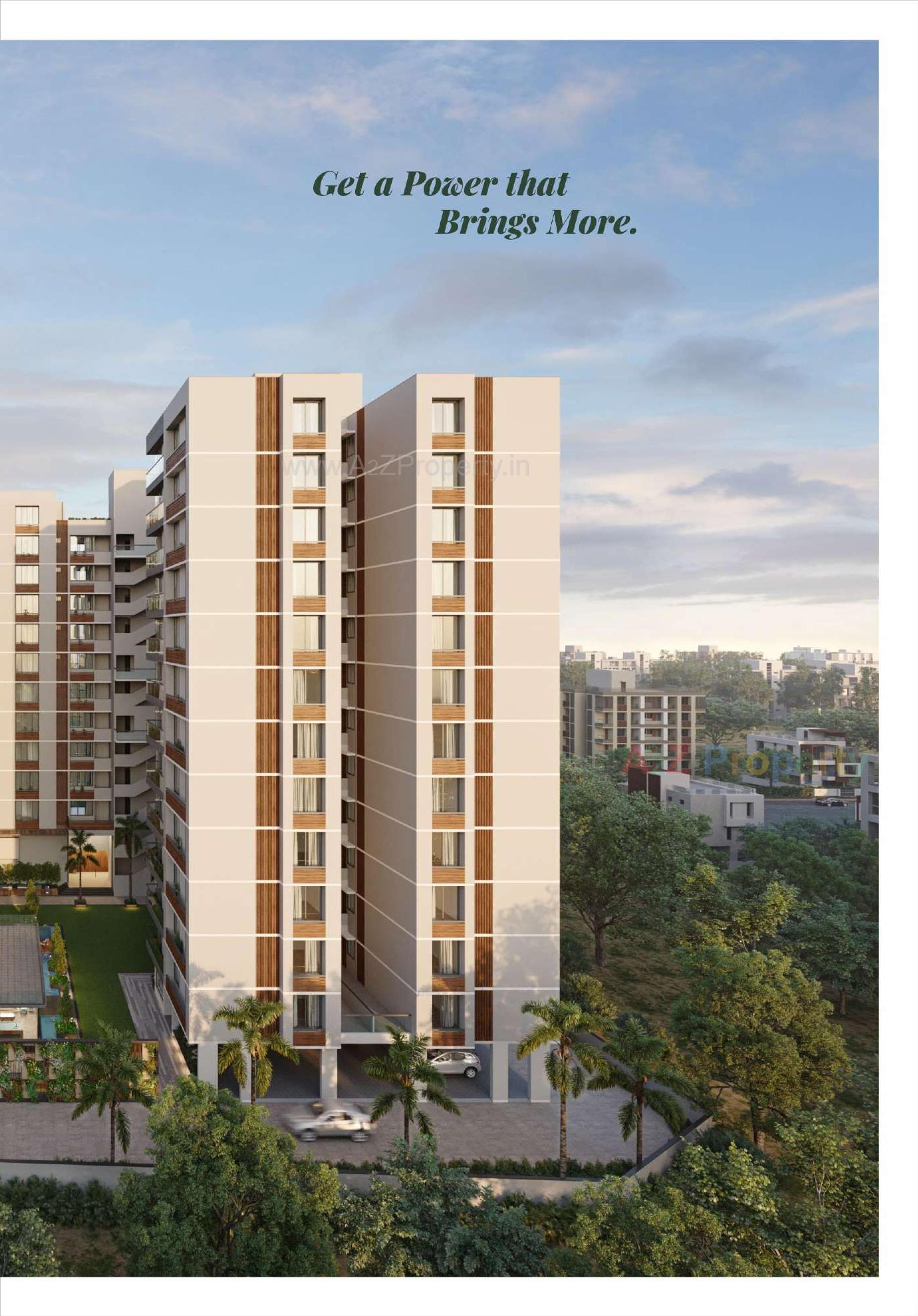 3D Elevation of real estate project Satyamev Serene located at Ahmedabad, Ahmedabad, Gujarat