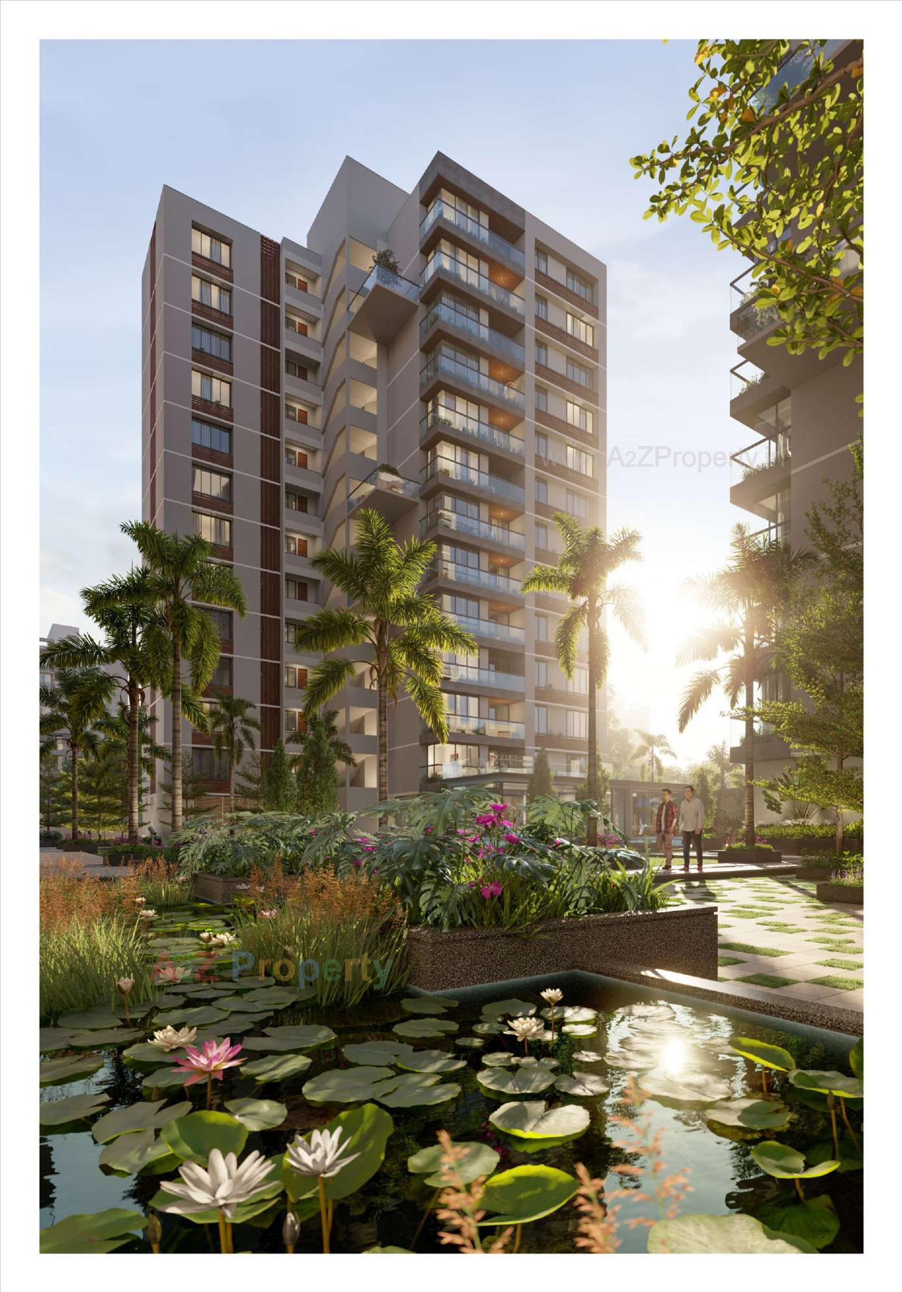 3D Elevation of real estate project Satyamev Serene located at Ahmedabad, Ahmedabad, Gujarat