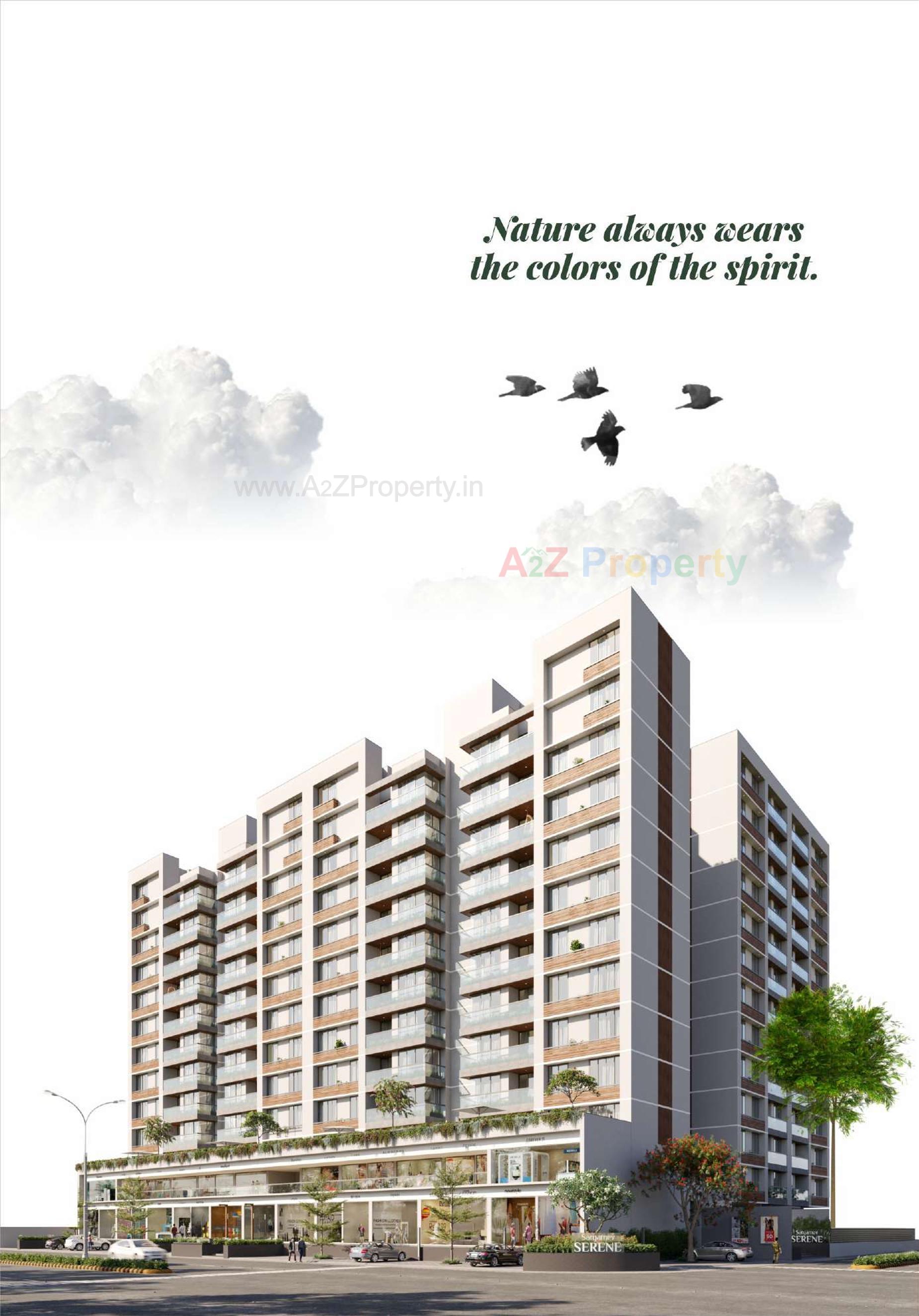 3D Elevation of real estate project Satyamev Serene located at Ahmedabad, Ahmedabad, Gujarat
