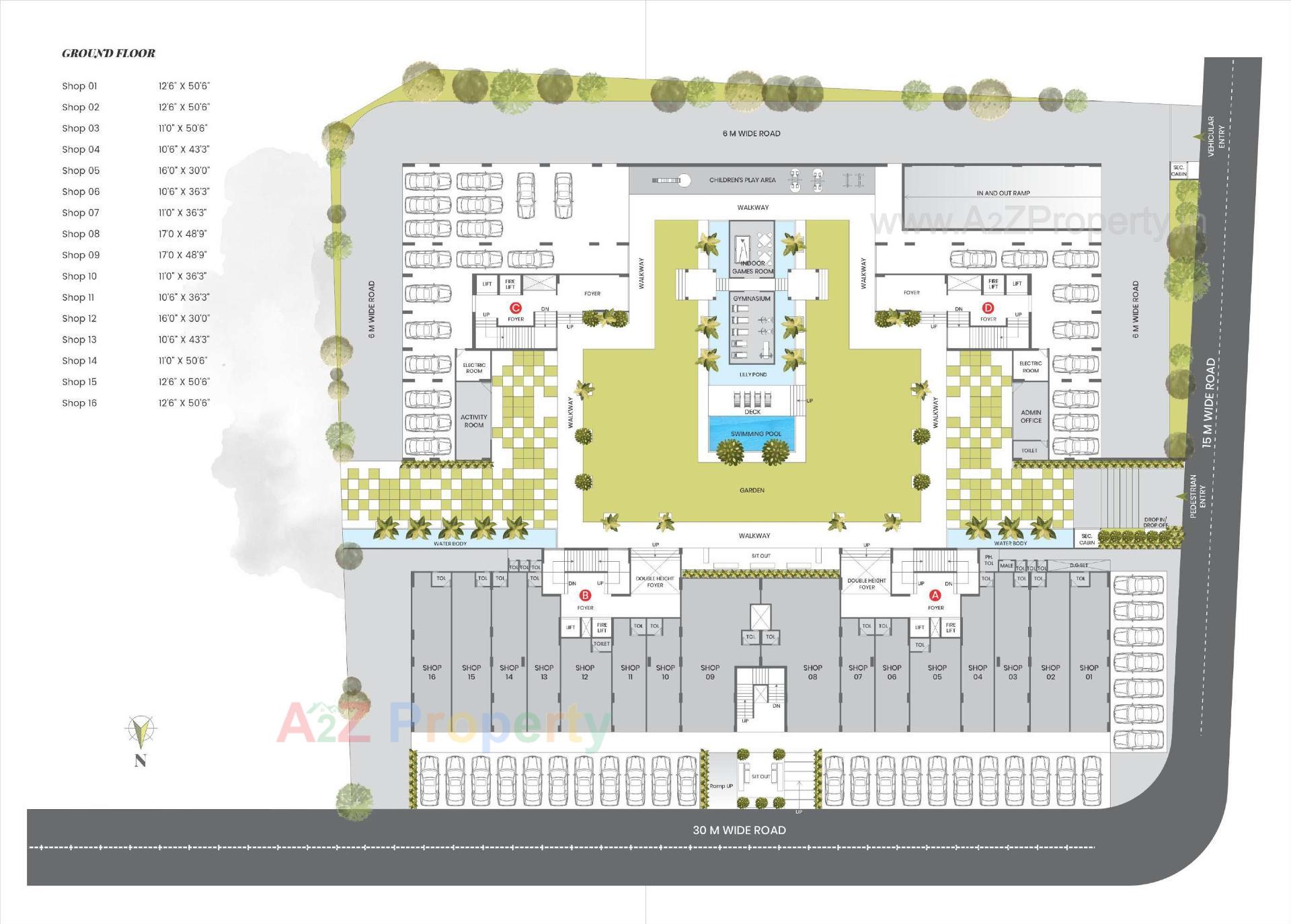Layout of real estate project Satyamev Serene located at Ahmedabad, Ahmedabad, Gujarat