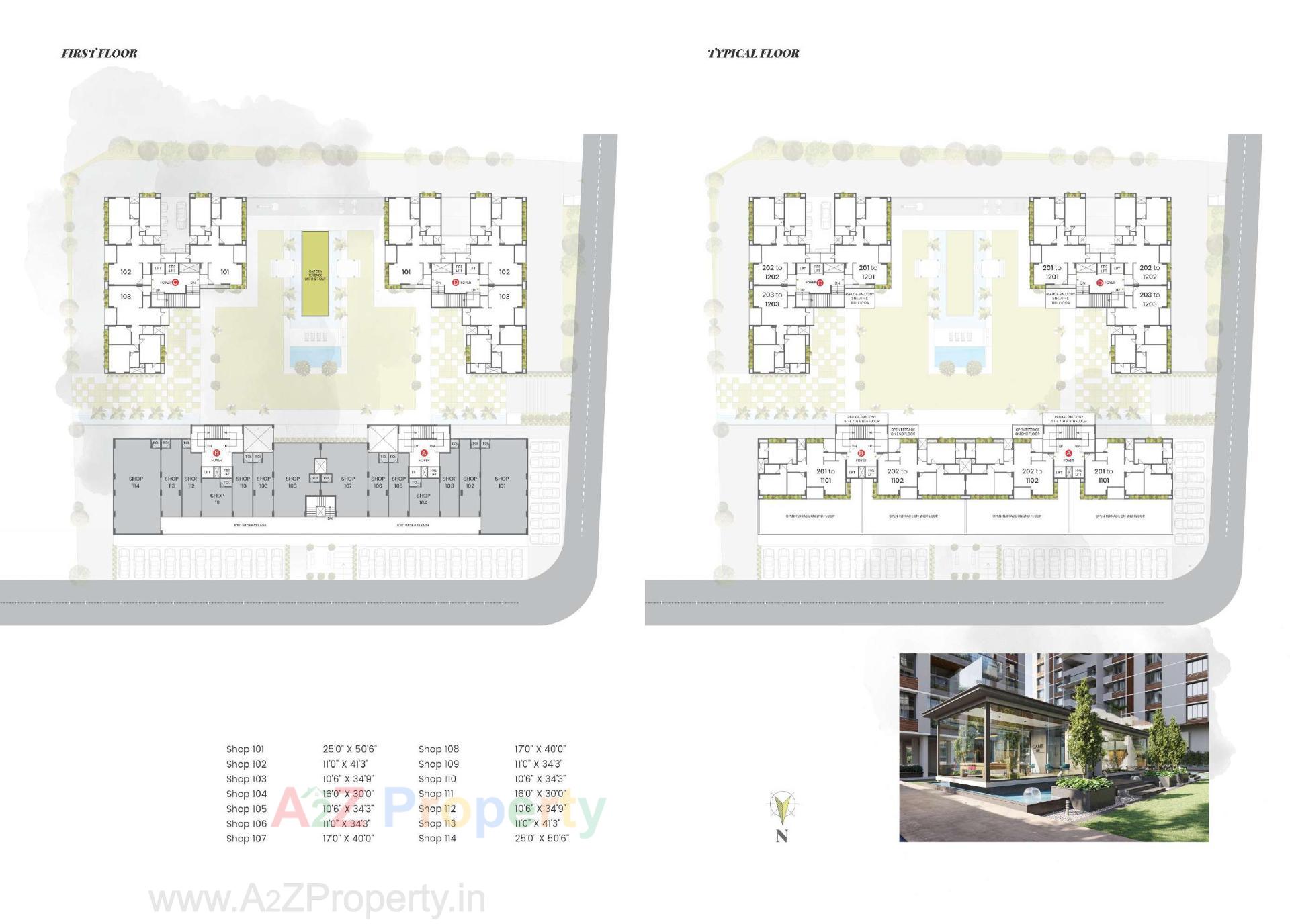 Layout of real estate project Satyamev Serene located at Ahmedabad, Ahmedabad, Gujarat