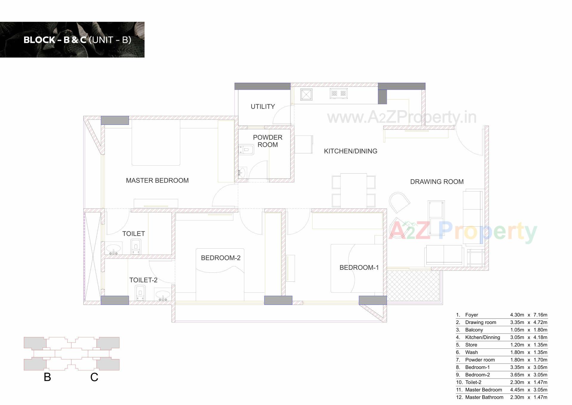 Layout of real estate project Satyamev Vista Two located at Gota, Ahmedabad, Gujarat