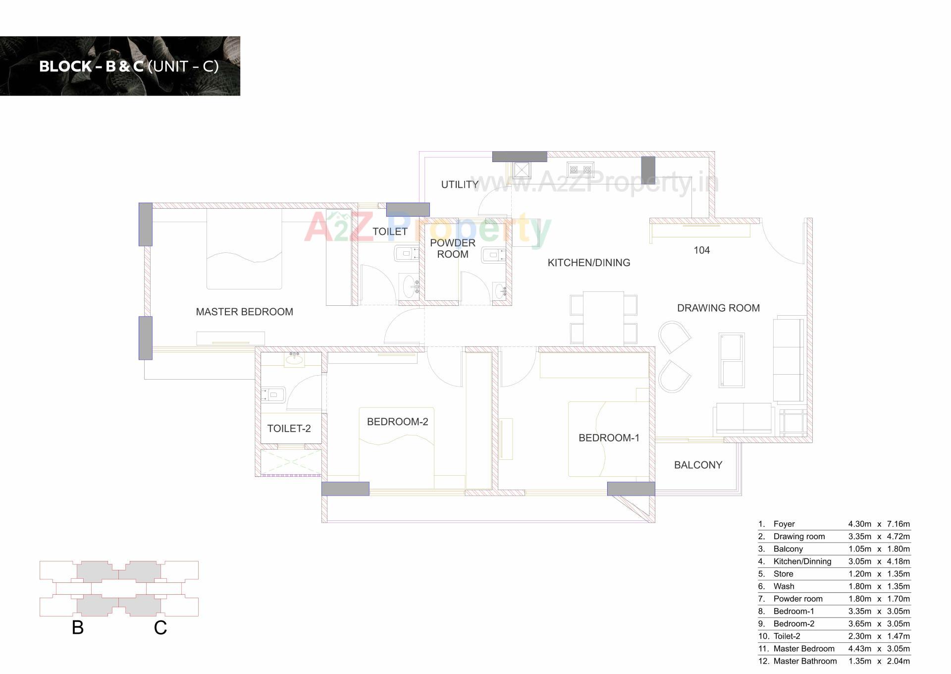 Layout of real estate project Satyamev Vista Two located at Gota, Ahmedabad, Gujarat