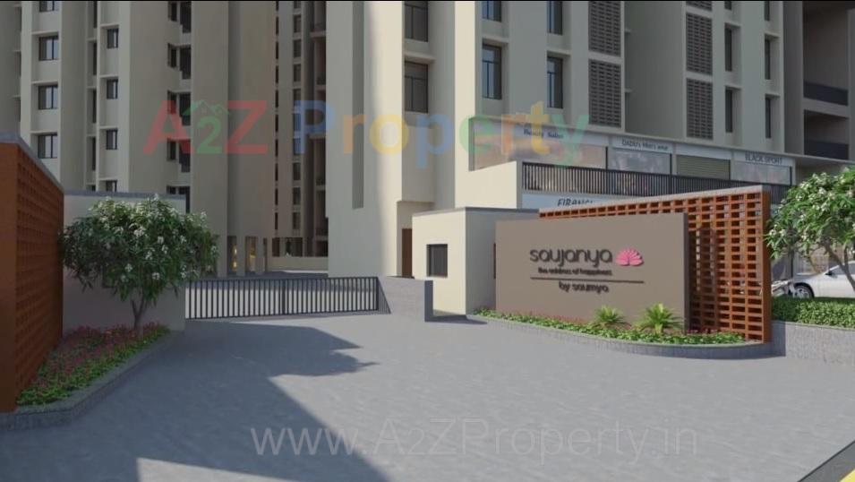 3D Elevation of real estate project Saujanya Apartments located at City, Ahmedabad, Gujarat