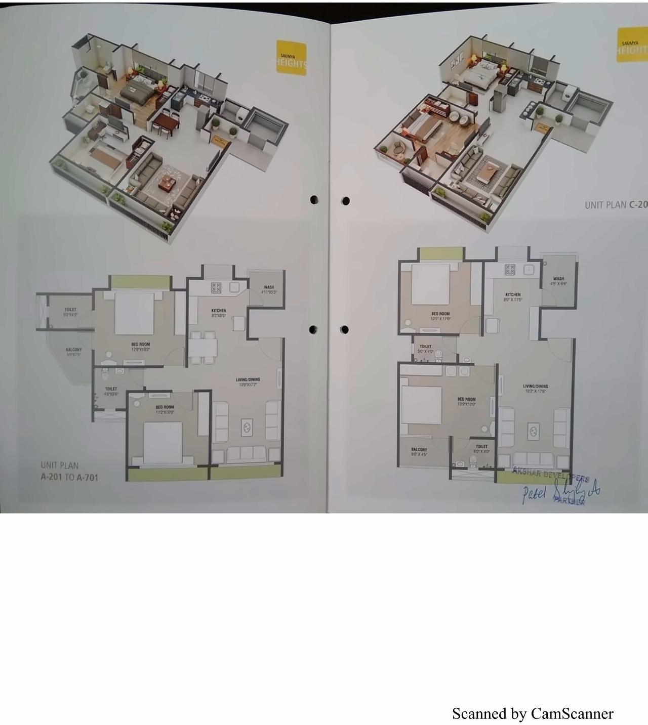 Layout of real estate project Saumya Heights located at Ghuma, Ahmedabad, Gujarat