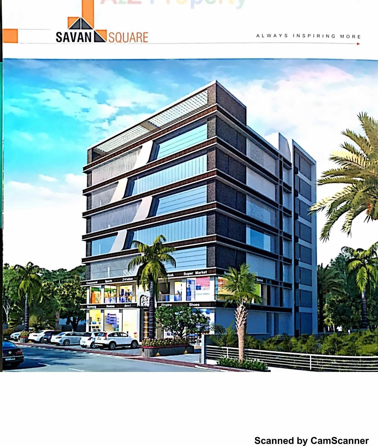 3D Elevation of real estate project Savan Square located at Chenpur, Ahmedabad, Gujarat
