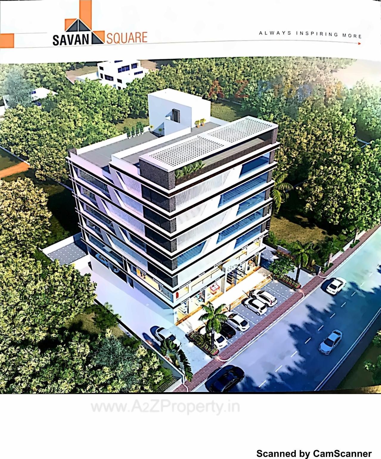 3D Elevation of real estate project Savan Square located at Chenpur, Ahmedabad, Gujarat