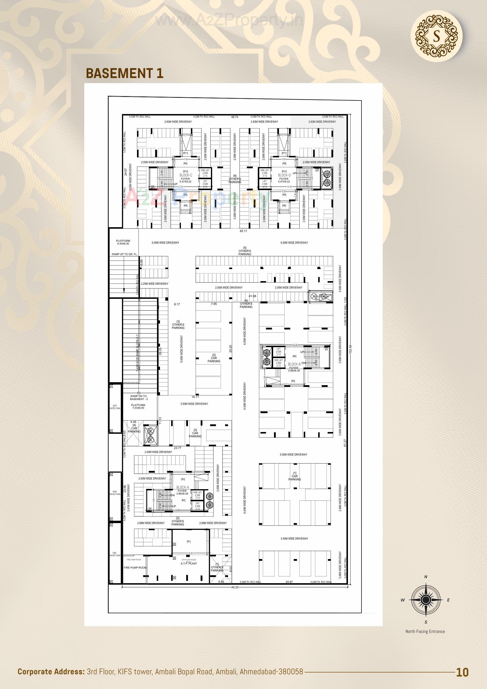 Layout of real estate project Savera Prarambh located at Ghuma, Ahmedabad, Gujarat
