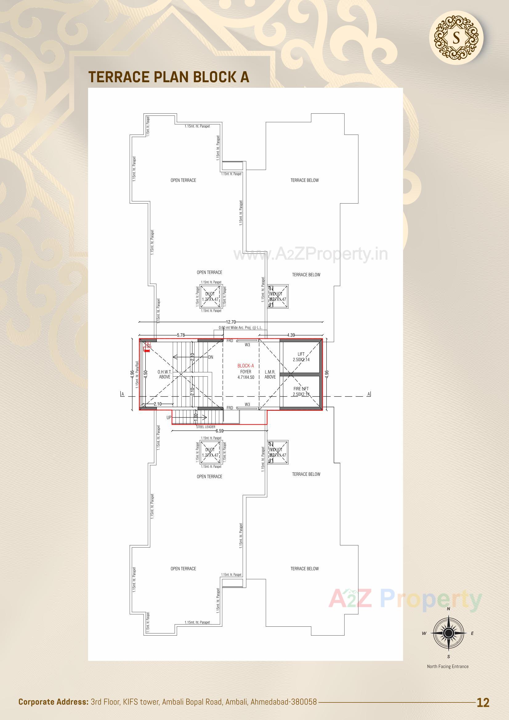 Layout of real estate project Savera Prarambh located at Ghuma, Ahmedabad, Gujarat