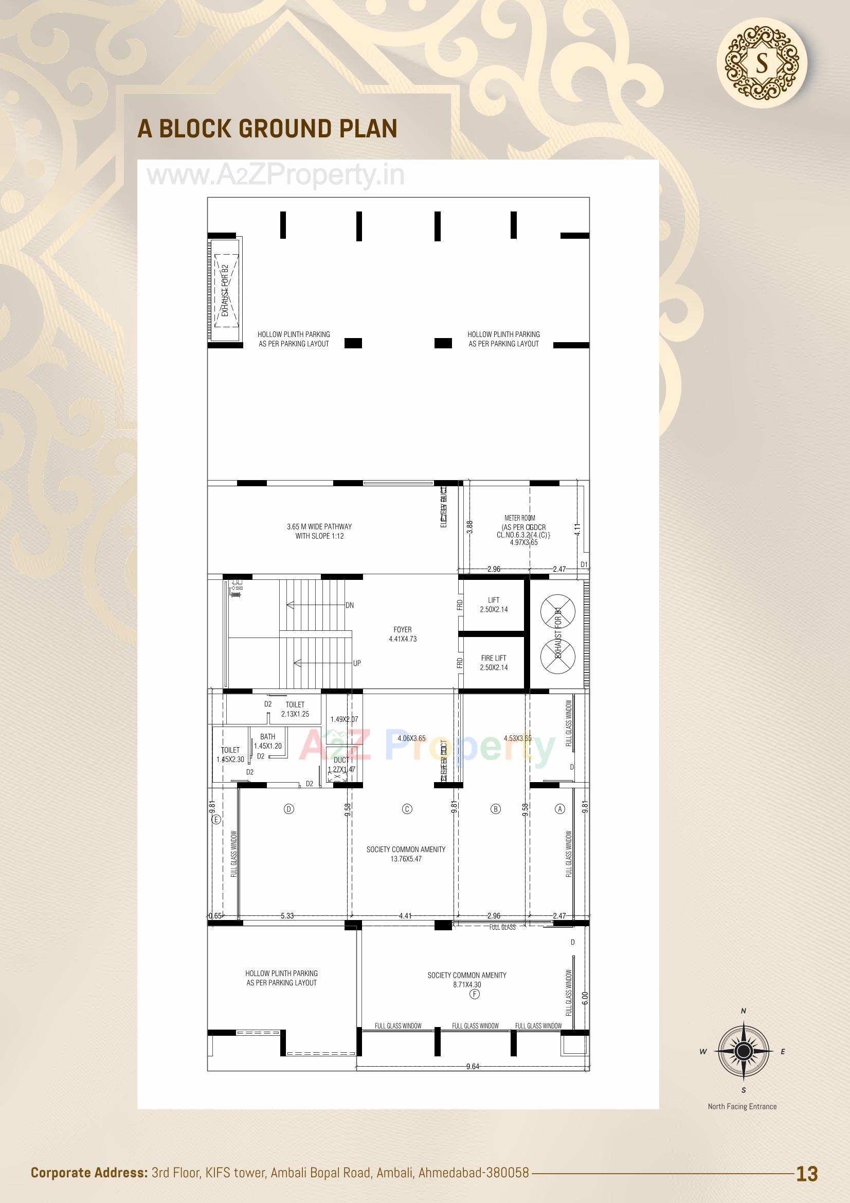 Layout of real estate project Savera Prarambh located at Ghuma, Ahmedabad, Gujarat