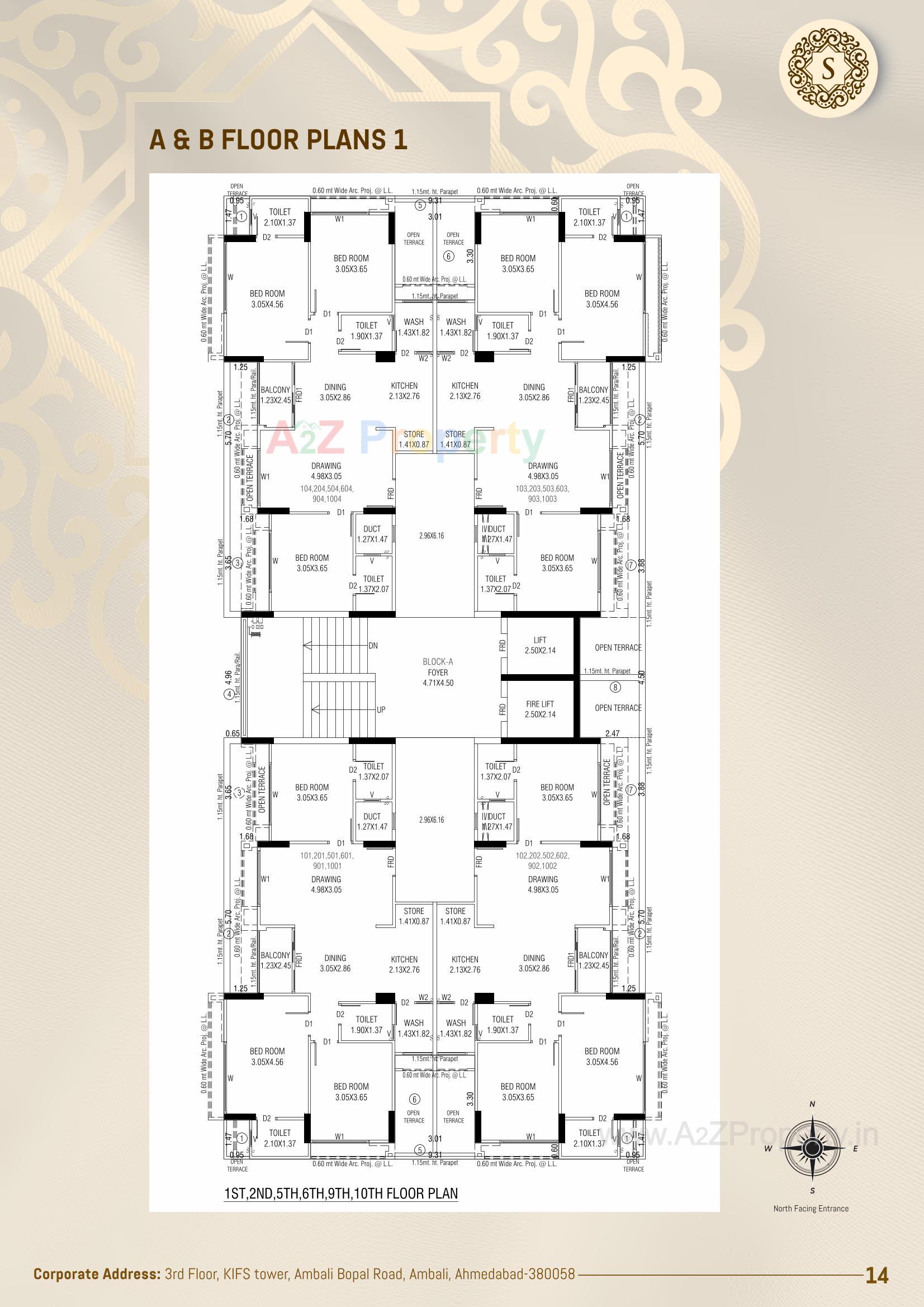 Layout of real estate project Savera Prarambh located at Ghuma, Ahmedabad, Gujarat