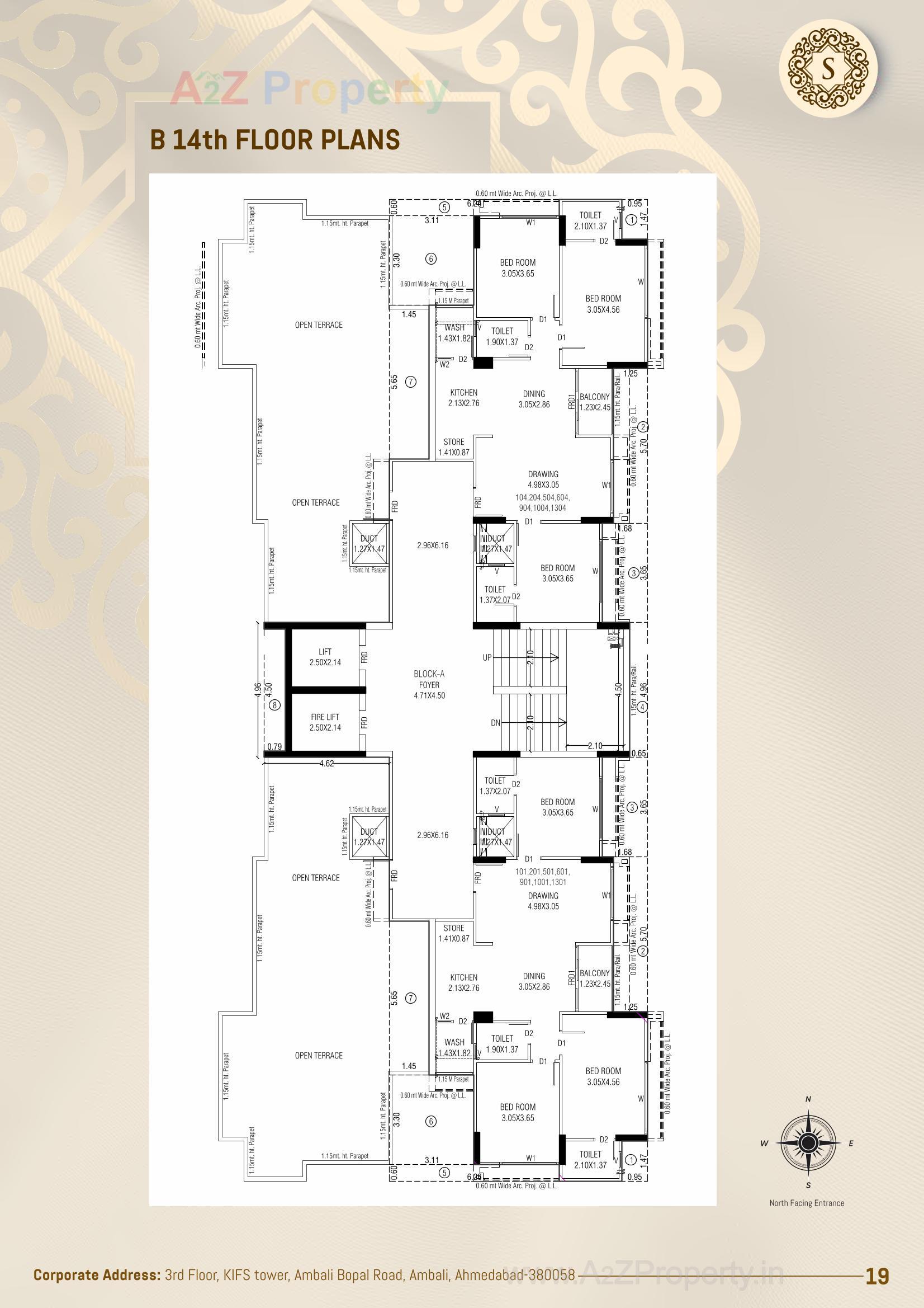 Layout of real estate project Savera Prarambh located at Ghuma, Ahmedabad, Gujarat