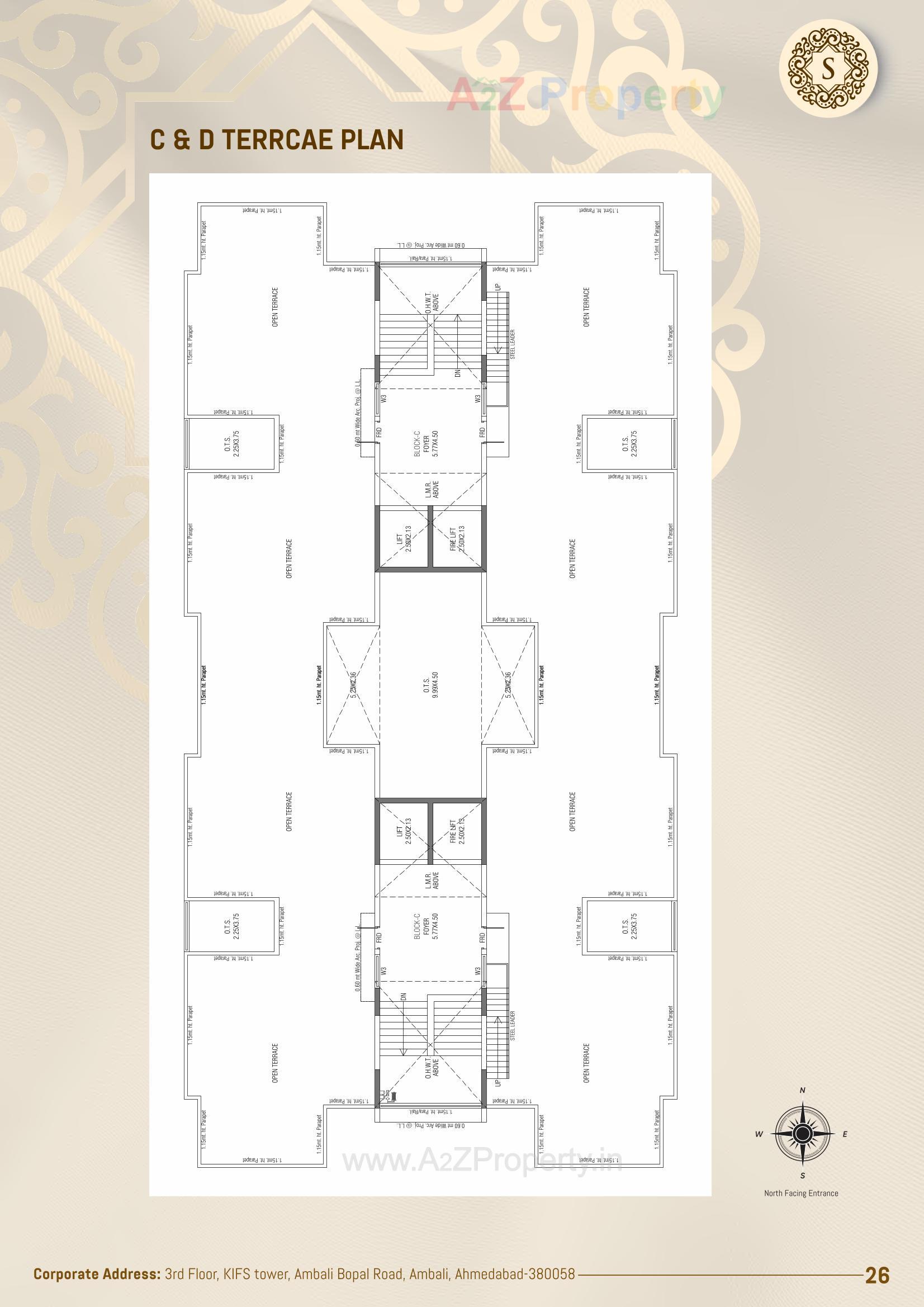 Layout of real estate project Savera Prarambh located at Ghuma, Ahmedabad, Gujarat