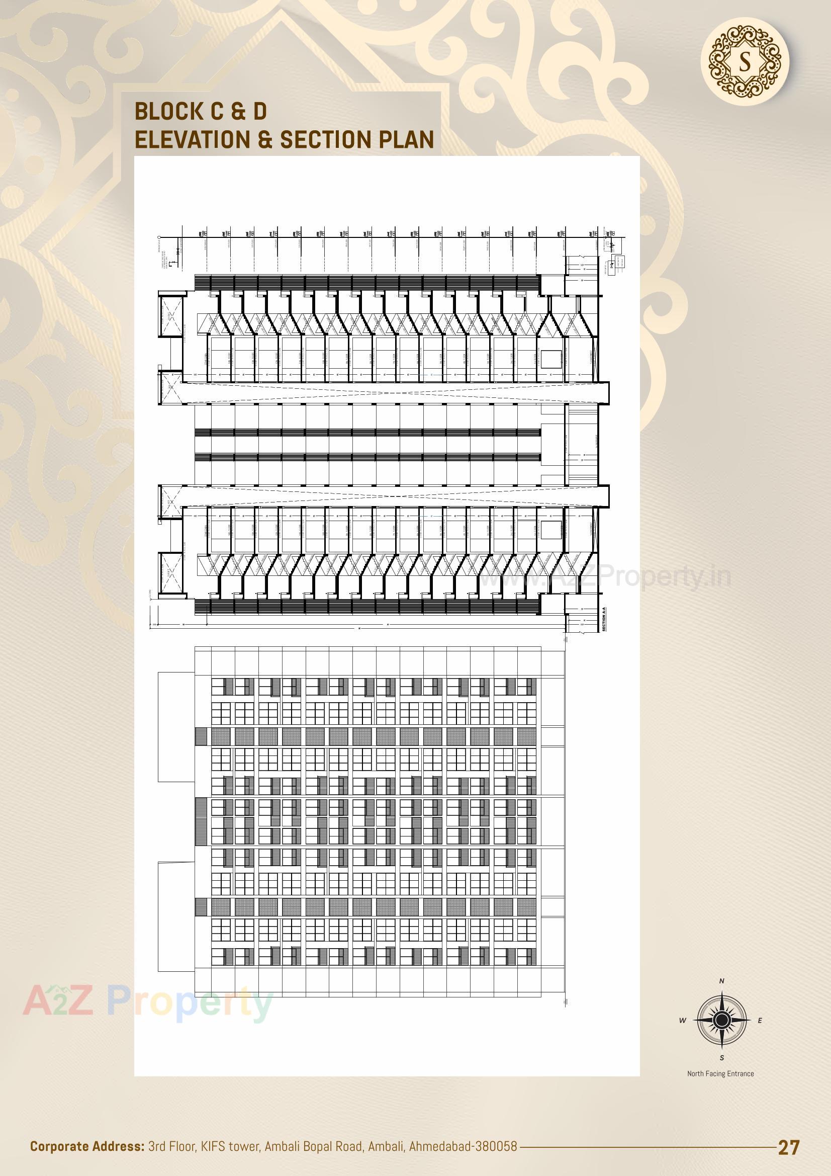 Layout of real estate project Savera Prarambh located at Ghuma, Ahmedabad, Gujarat