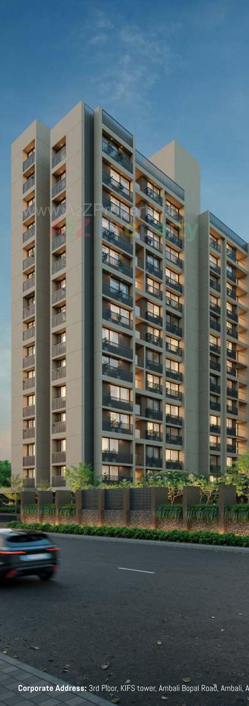 3D Elevation of real estate project Savera Prarambh located at Ghuma, Ahmedabad, Gujarat