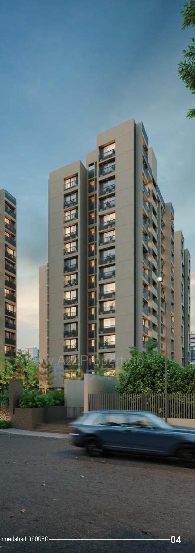 3D Elevation of real estate project Savera Prarambh located at Ghuma, Ahmedabad, Gujarat