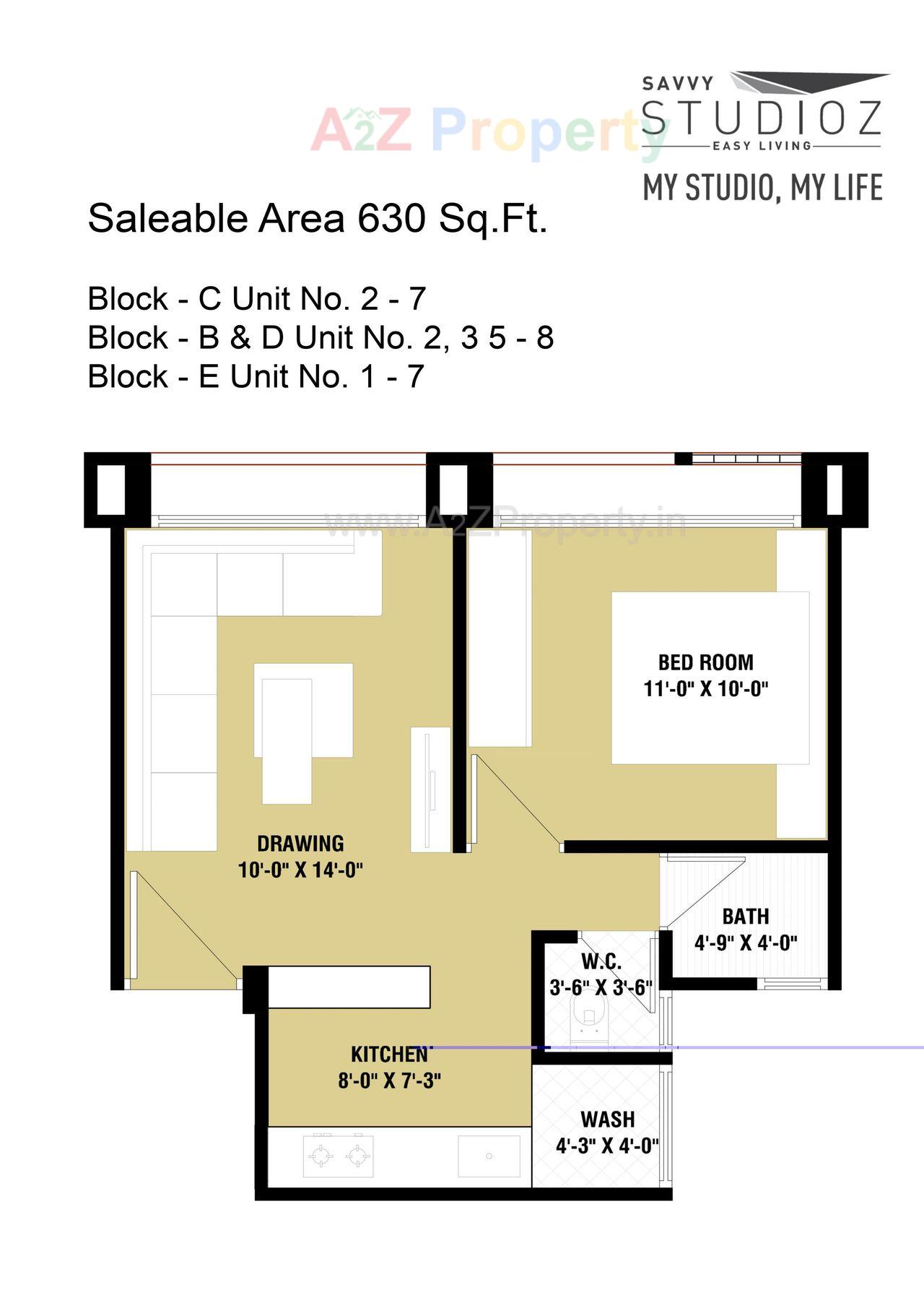 0005 of real estate project Savvy Studioz located at Jagatpur, Ahmedabad, Gujarat