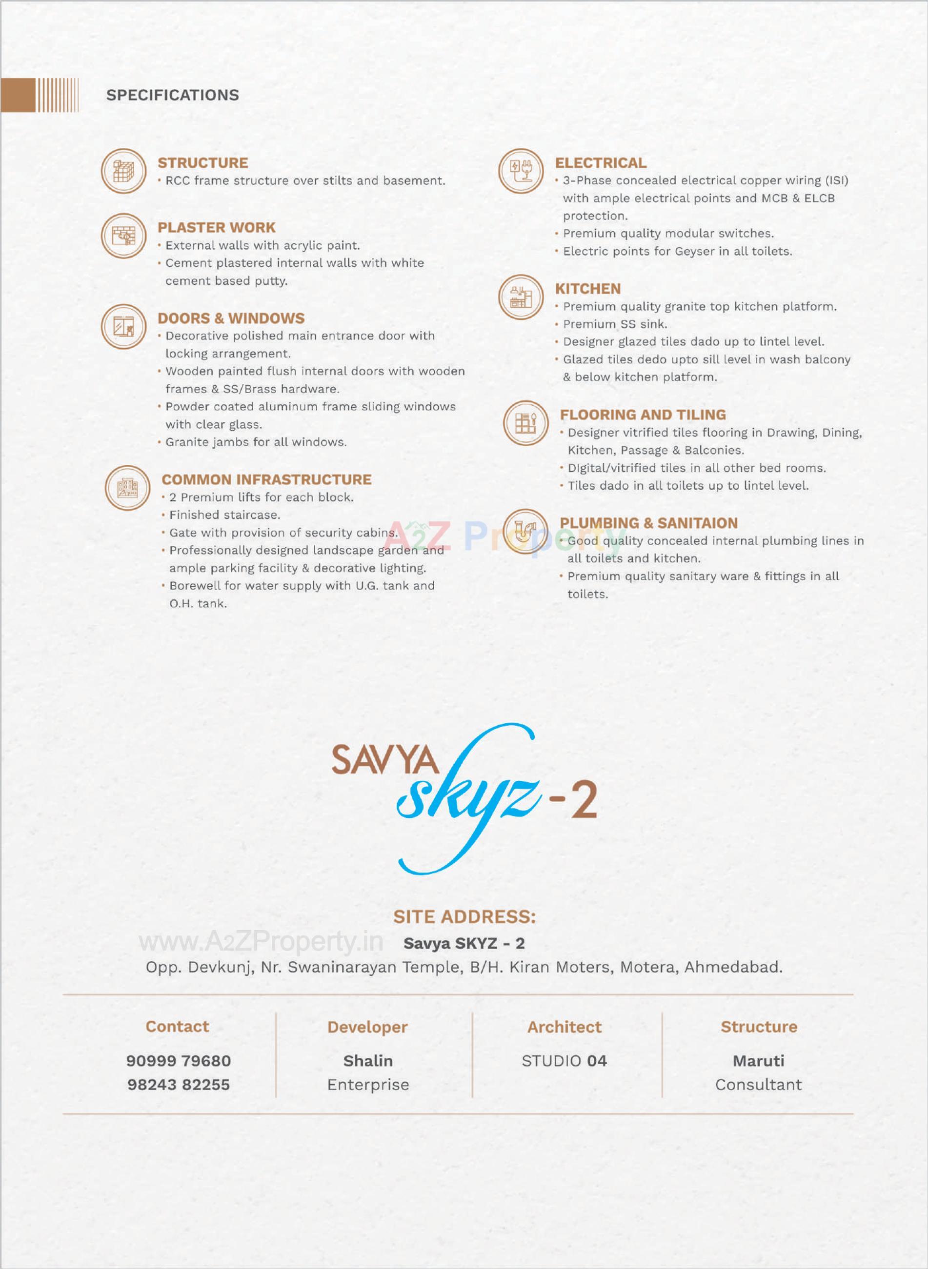  of real estate project Savya Skyz located at Motera, Ahmedabad, Gujarat