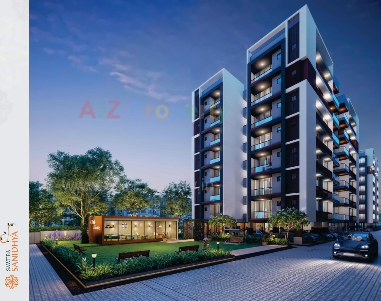 3D Elevation of real estate project Sawera Sanidhya located at Ahmedabad, Ahmedabad, Gujarat